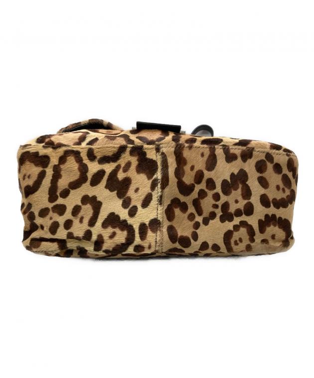 【希少】FENDI フェンディ マンマバケット ハラコ レオパード 保存袋付き 中古・古着通販】FENDI (フェンディ) レオーパードハラコショルダー