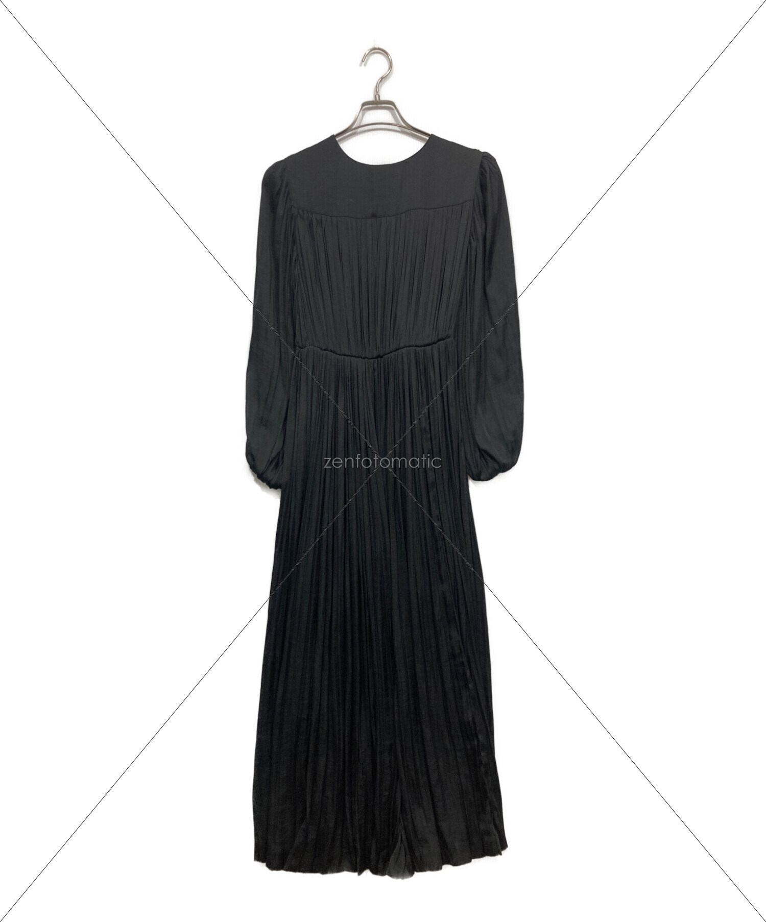 中古・古着通販】L'AUBE (ローブ) Flare pleats Dress ブラック サイズ