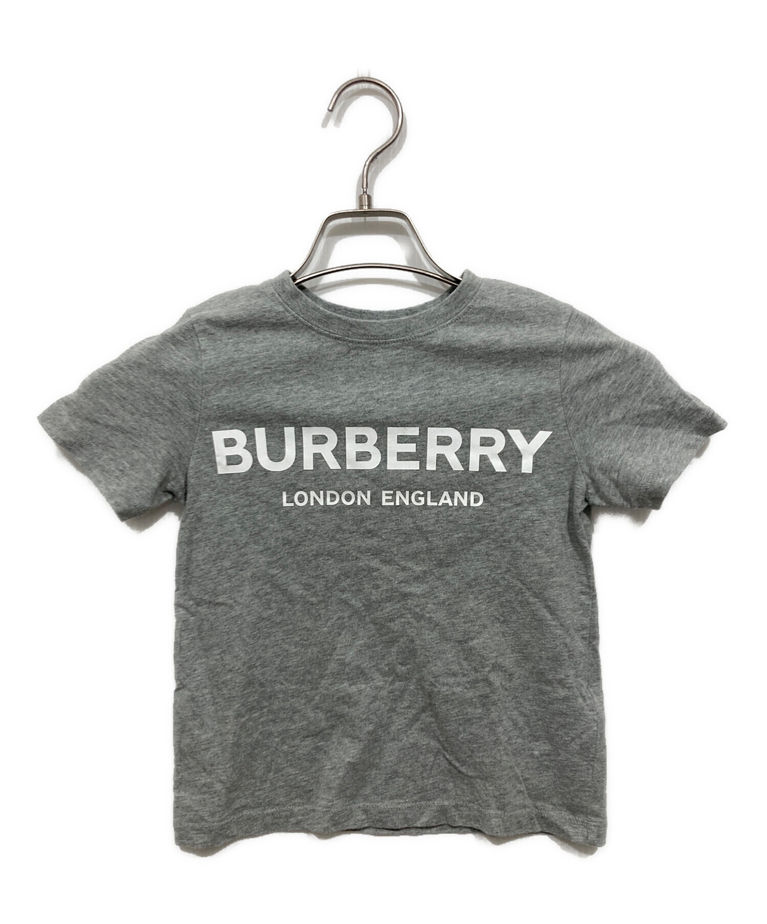 値下げ商品！BURBERRY ロゴプリント Tシャツ 14Y 中古・古着通販】BURBERRY (バーバリー) ロゴプリントTシャツ グレー