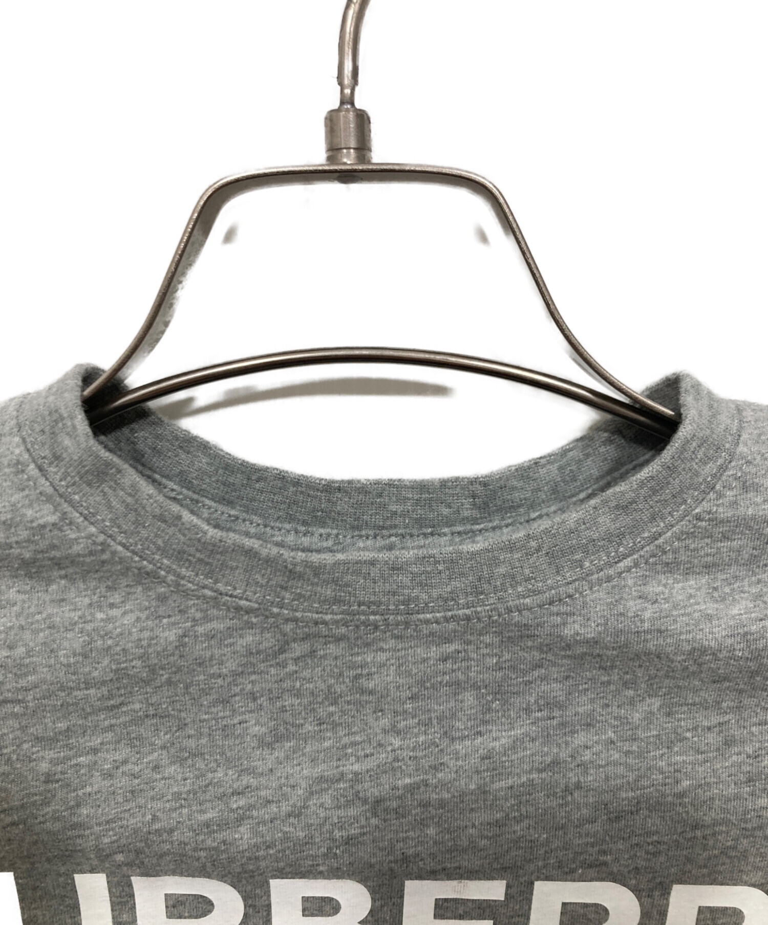 中古・古着通販】BURBERRY (バーバリー) ロゴプリントTシャツ グレー