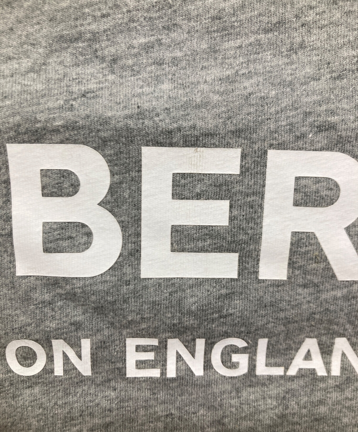 中古・古着通販】BURBERRY (バーバリー) ロゴプリントTシャツ グレー 