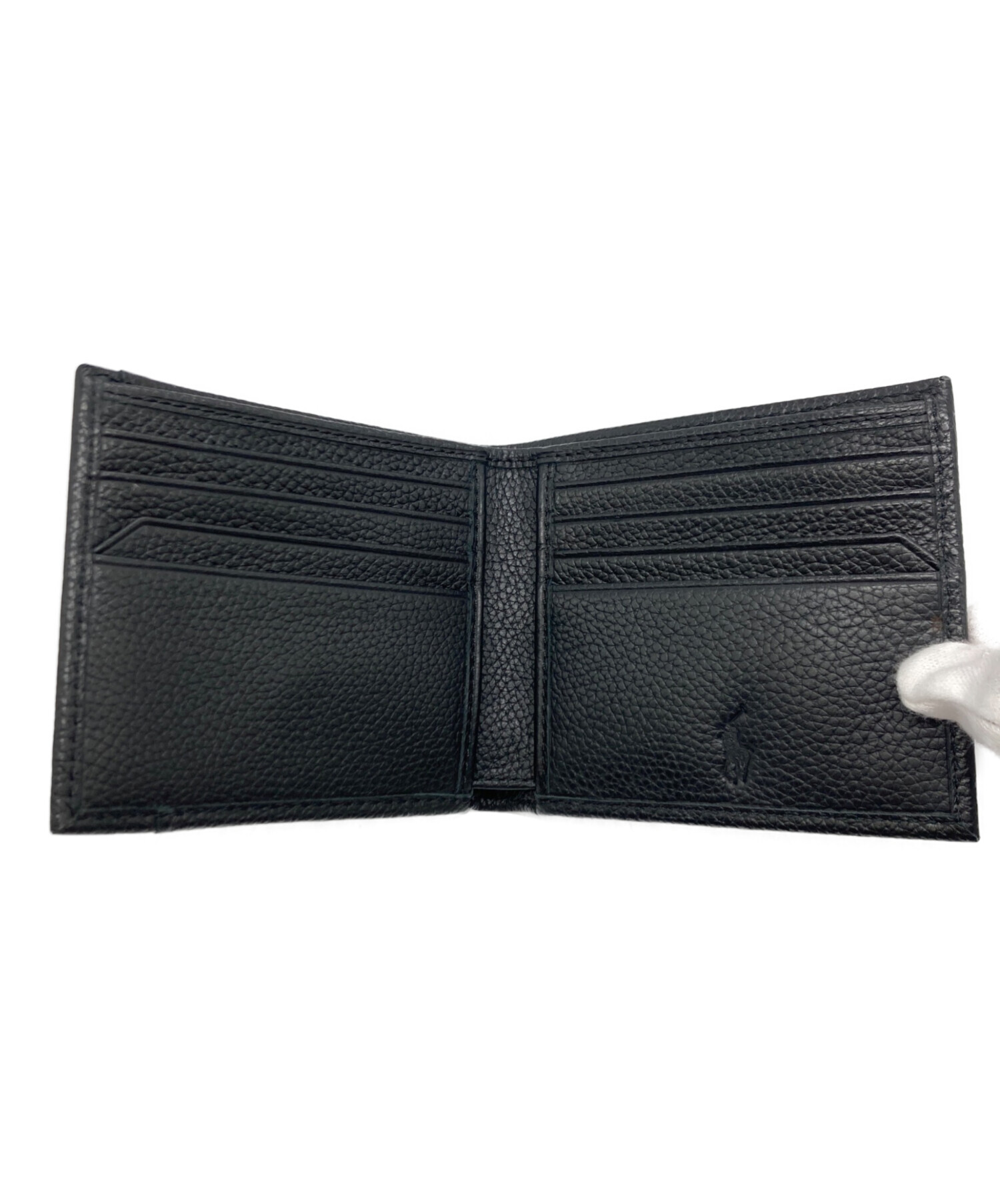 未使用品　Polo Ralph Lauren 二つ折り財布 ブラック 中古・古着通販】POLO RALPH LAUREN (ポロ・ラルフローレン) 2つ折り