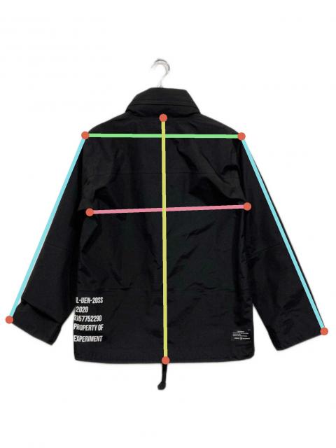 uniformexperiment マウンテンパーカー 3 テープロゴ　ブラック 中古・古着通販】uniform experiment (ユニフォームエクスペリメント