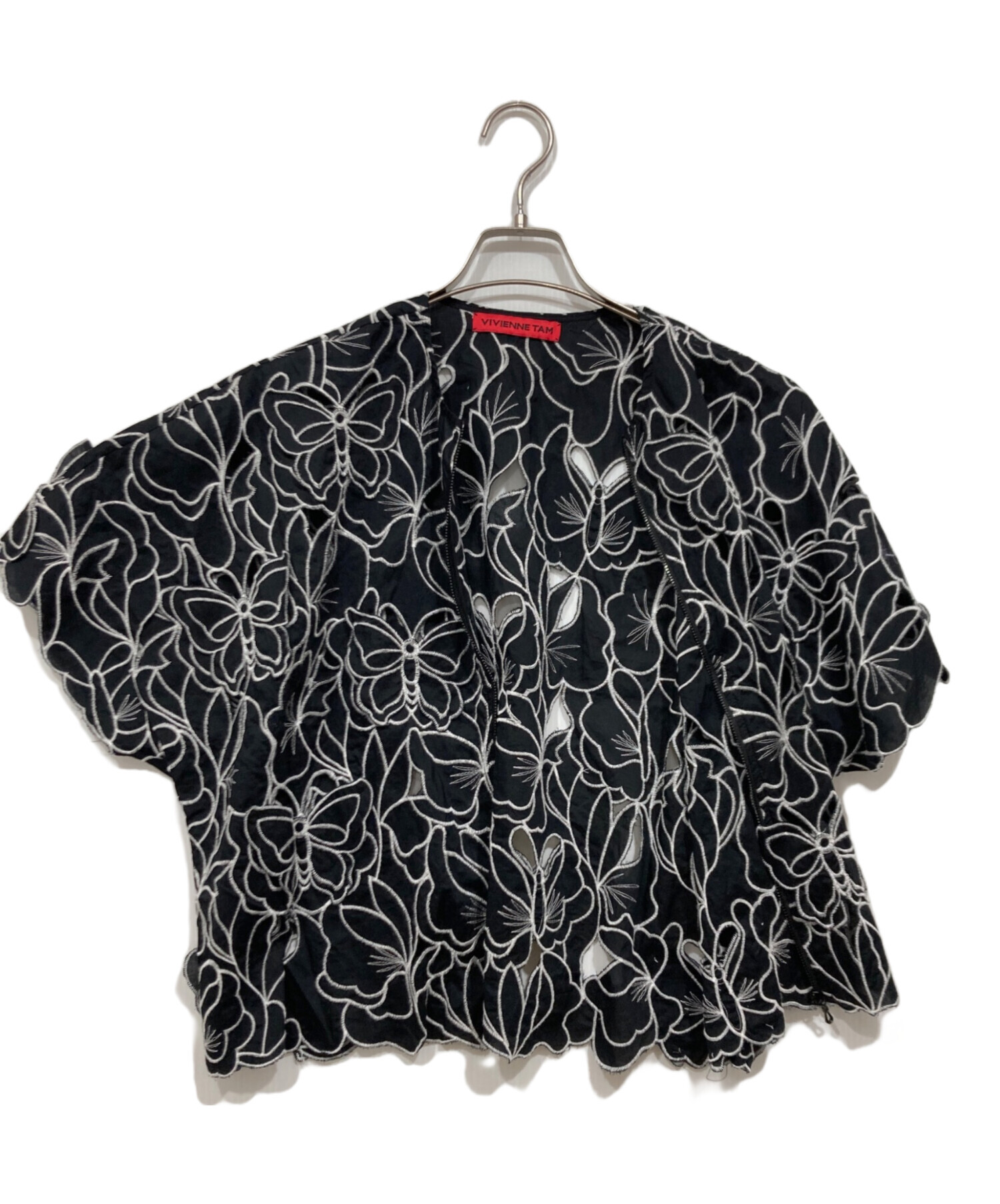VIVIENNETAMパワーネットPOPPY PRINT　NETTINGブラウス 中古・古着通販】VIVIENNE TAM (ヴィヴィアンタム) バタフライカット
