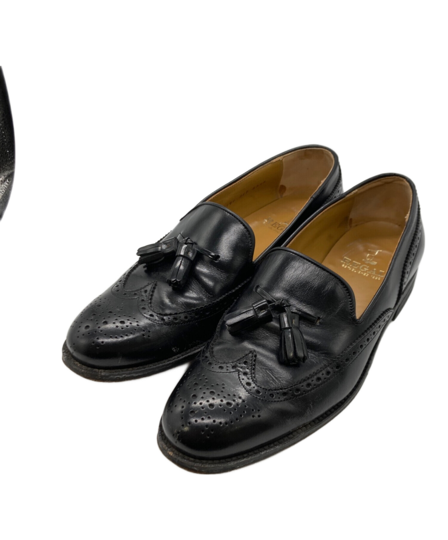 ビンテージ・未使用　REGAL ブラックタッセルローファー2775 中古・古着通販】REGAL (リーガル) タッセルローファー ブラック