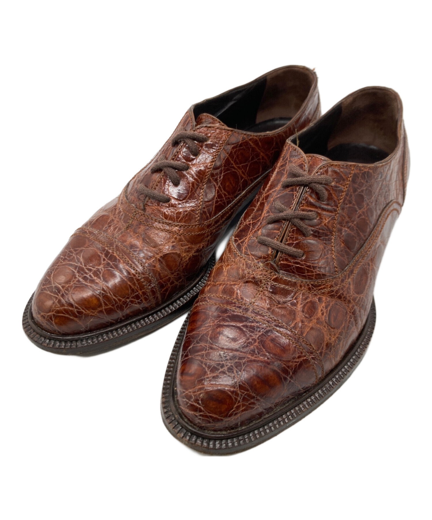 中古・古着通販】PRADA (プラダ) レースアップシューズ ブラウン
