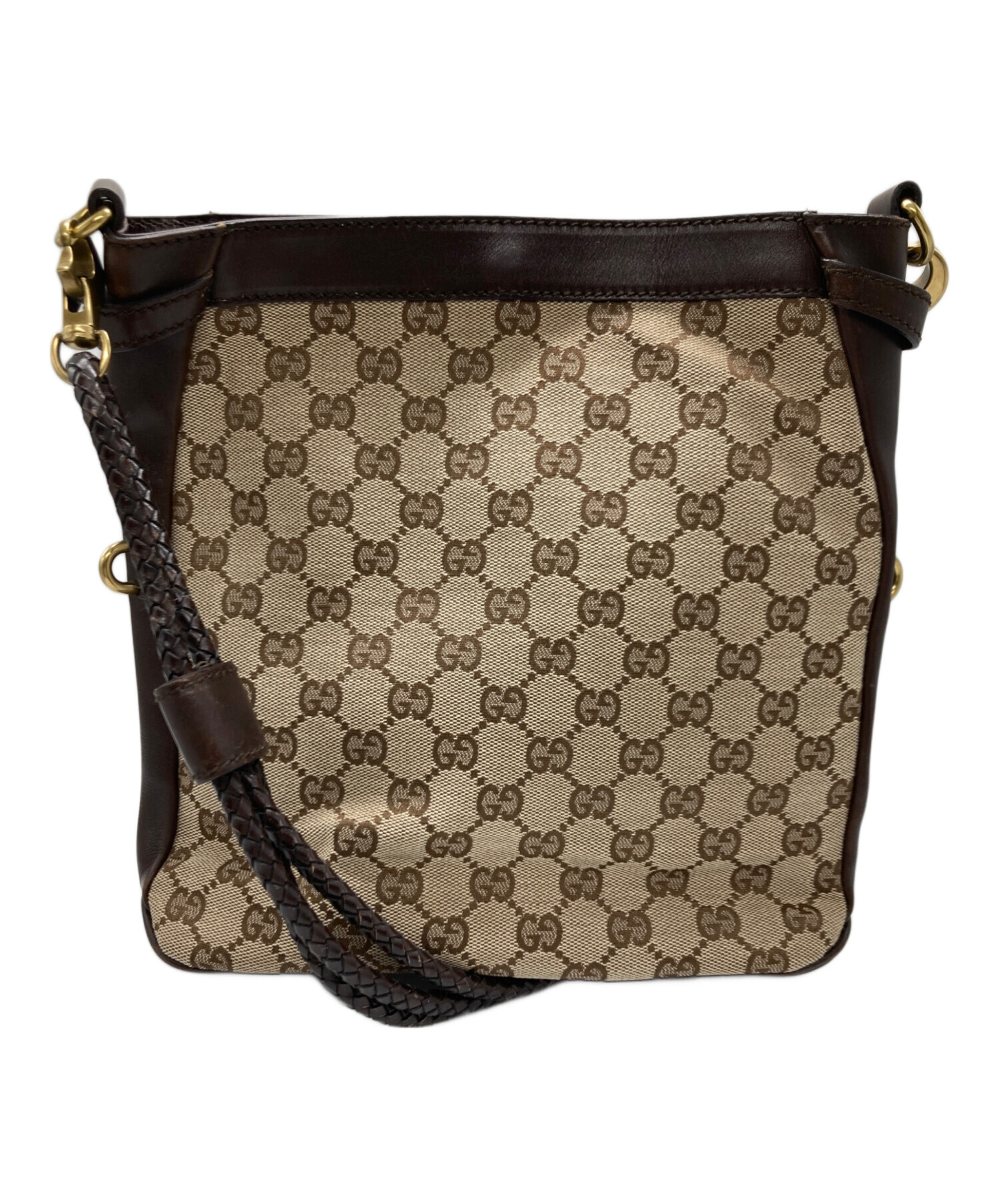 ☆美品☆GUCCI　GGキャンバス　ショルダーバッグ　ブラウン系 中古・古着通販】GUCCI (グッチ) GGキャンバスショルダーバッグ