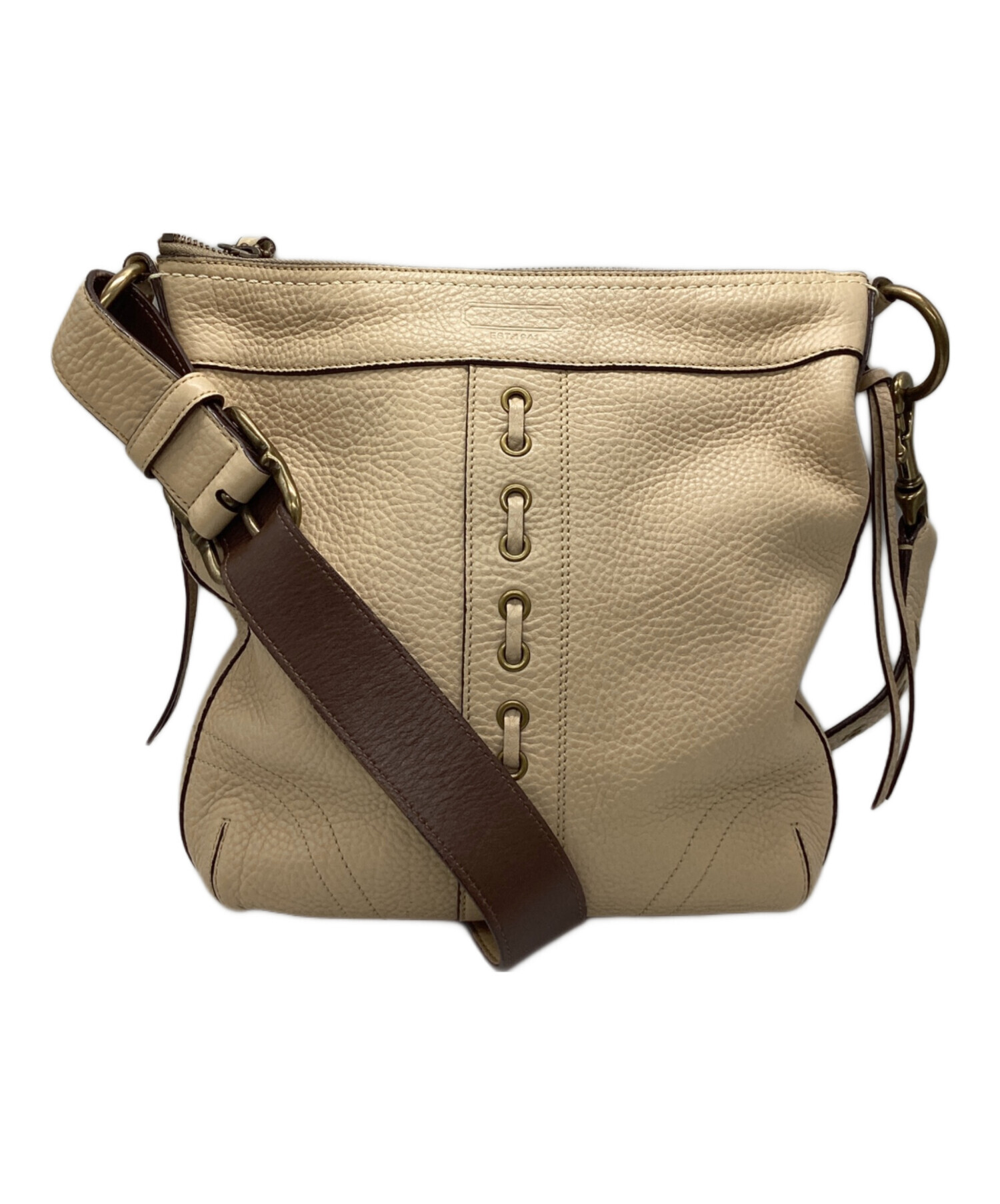 COACH コーチ/PVCレザー ワンショルダーバッグ/Aランク/70【中古】 中古・古着通販】COACH (コーチ) レザーショルダーバッグ ベージュ