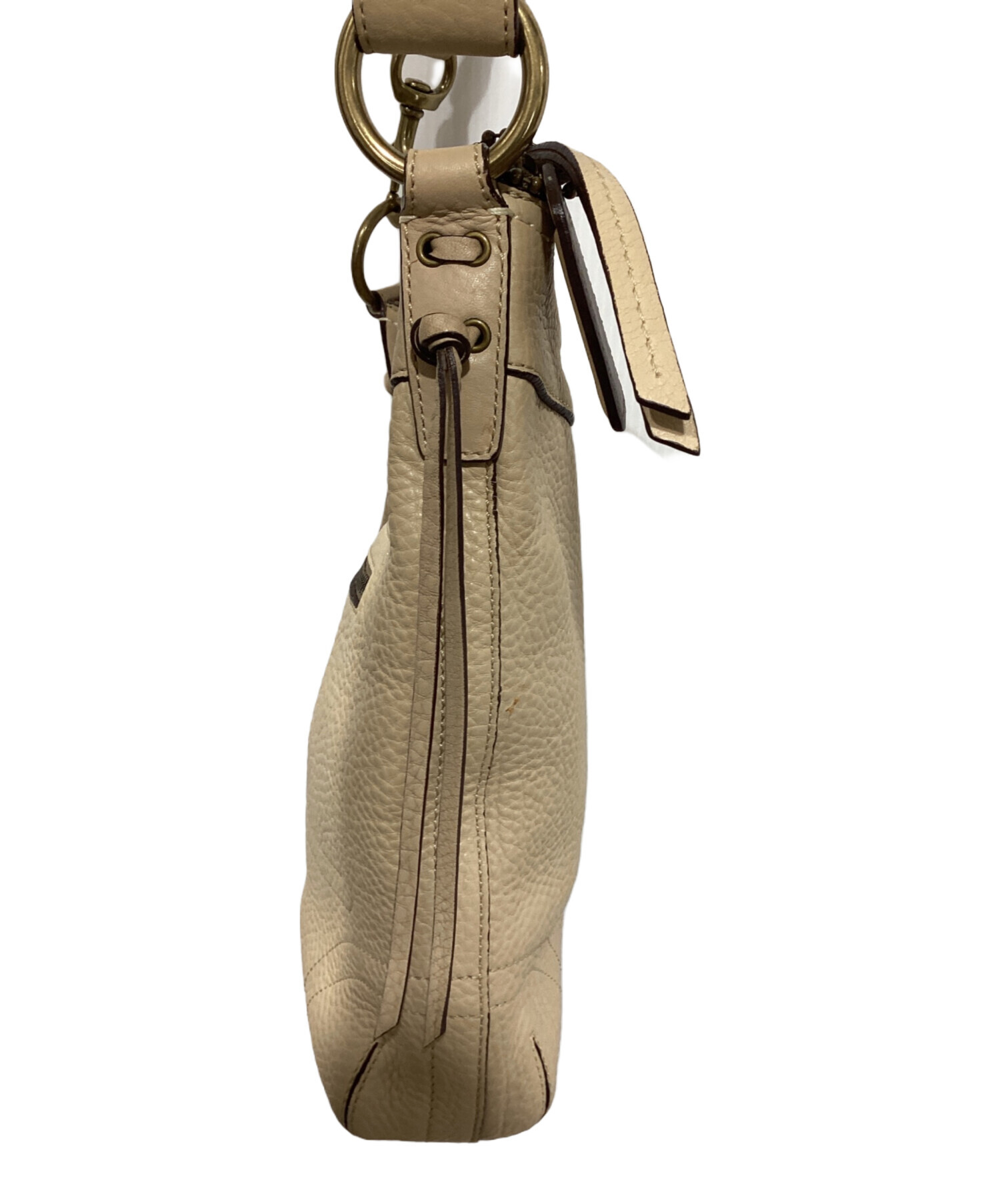 COACH コーチ/PVCレザー ワンショルダーバッグ/Aランク/70【中古】 中古・古着通販】COACH (コーチ) レザーショルダーバッグ ベージュ