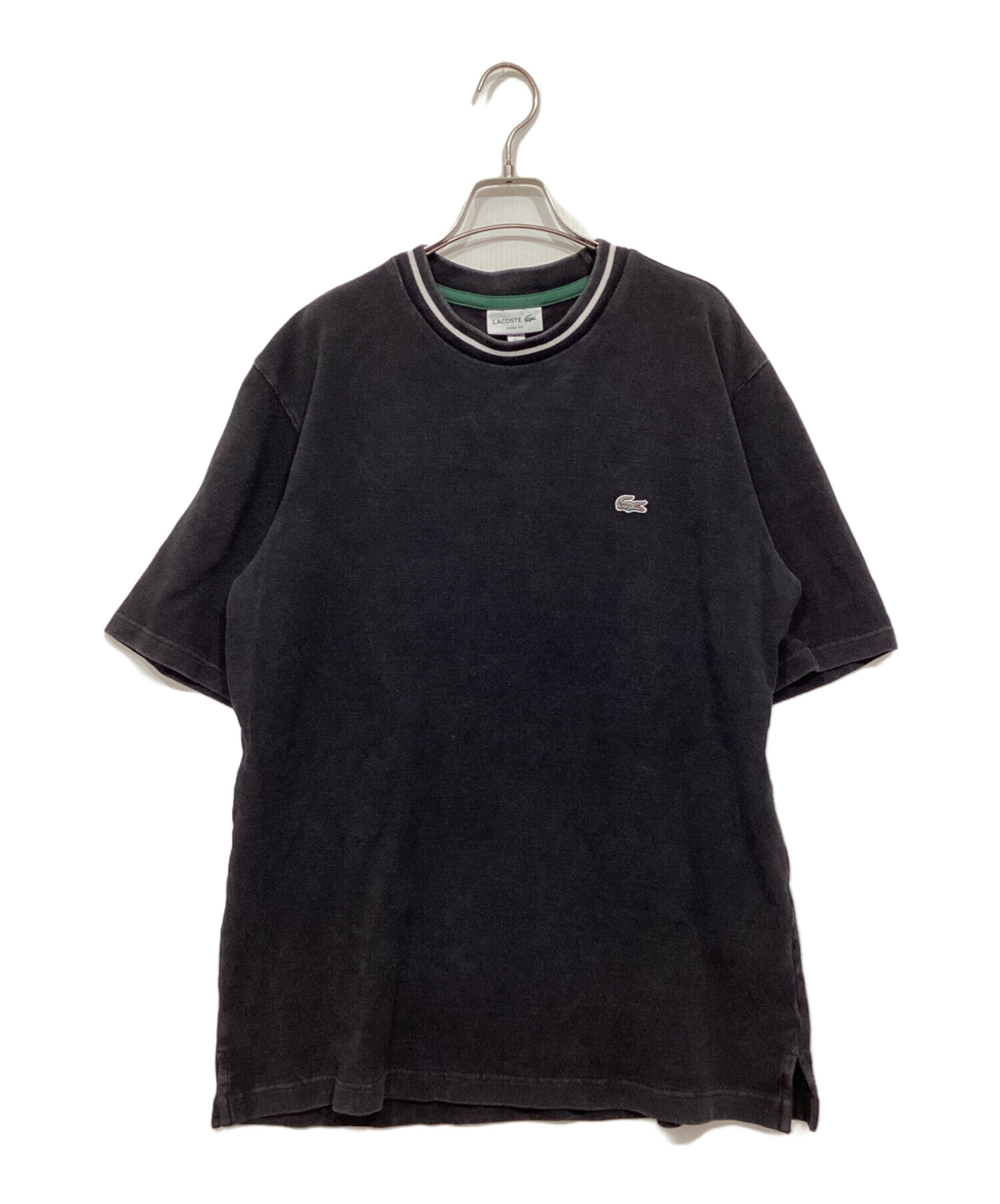 中古・古着通販】LACOSTE (ラコステ) 配色リブニットインディゴTシャツ