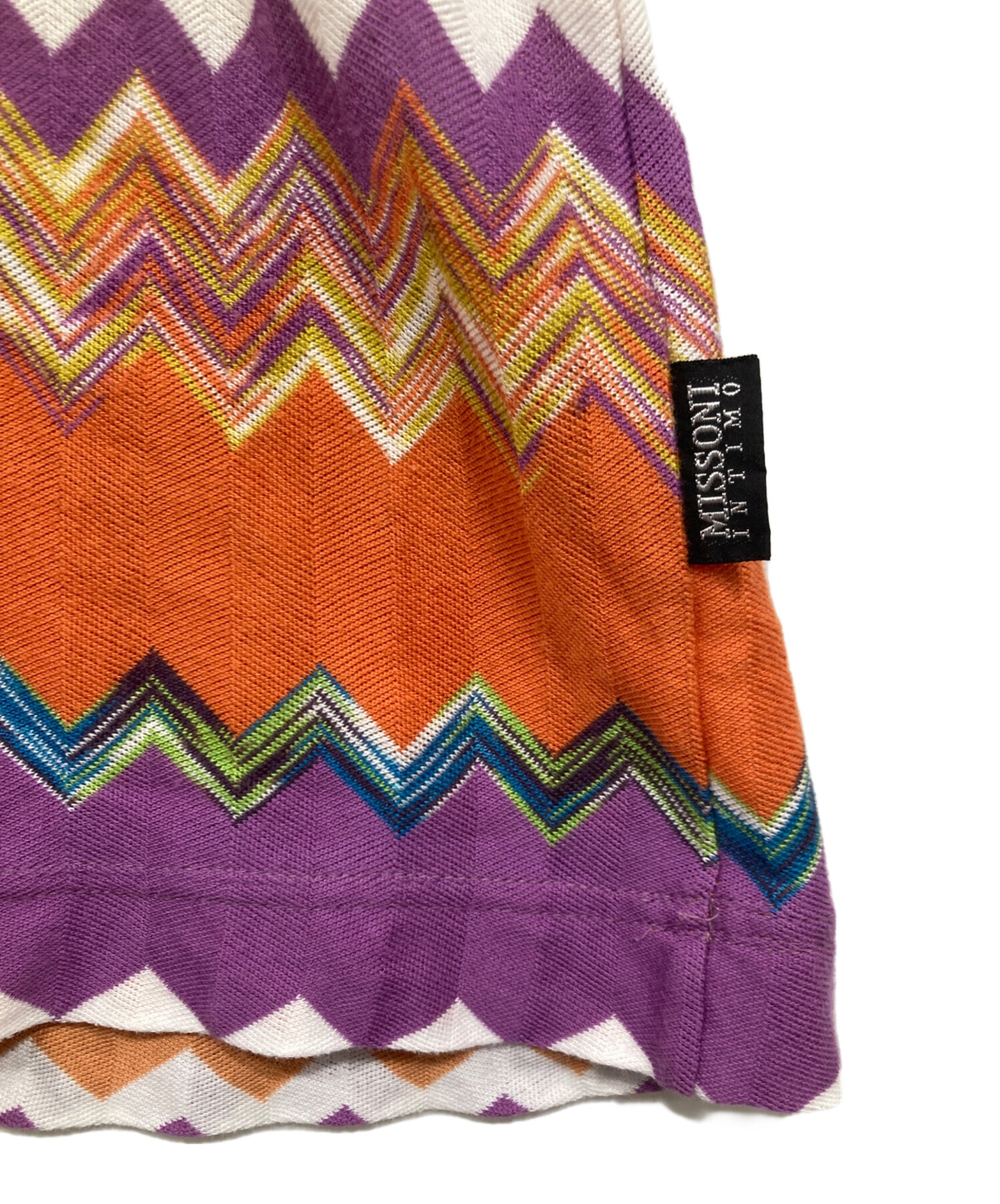 MISSONI ミッソーニ マルチカラー ジグザグ柄 ニットワンピース 44 中古・古着通販】MISSONI (ミッソーニ) ジグザグ柄ニットワンピース
