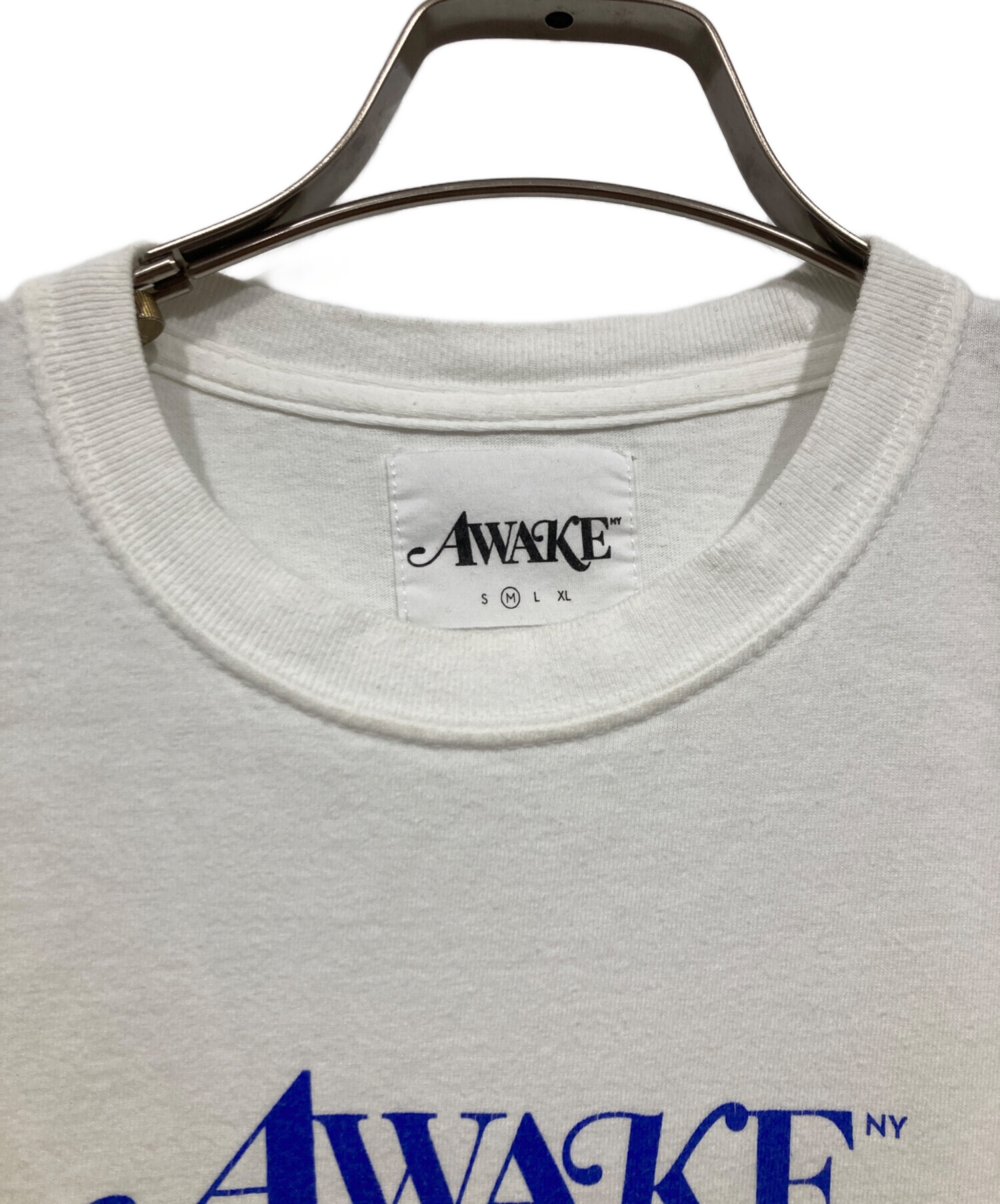 中古・古着通販】AWAKE (アウェイク) ロゴプリントTシャツ ホワイト 