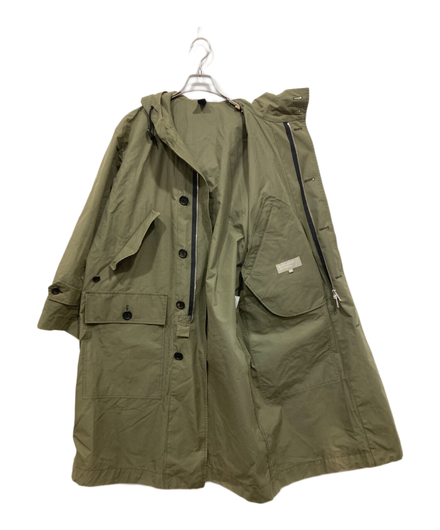 【中古】マーガレットハウエルフード付きコートコットン100% 中古・古着通販】MARGARET HOWELL (マーガレットハウエル) WATER