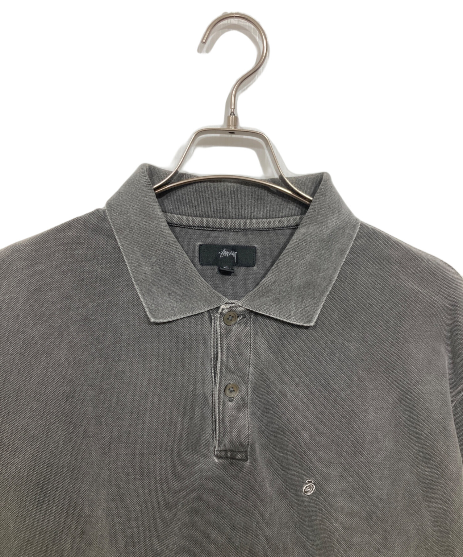 Stussy ポロシャツ グレー L 中古・古着通販】stussy (ステューシー) ポロシャツ / PIGMENT DYED