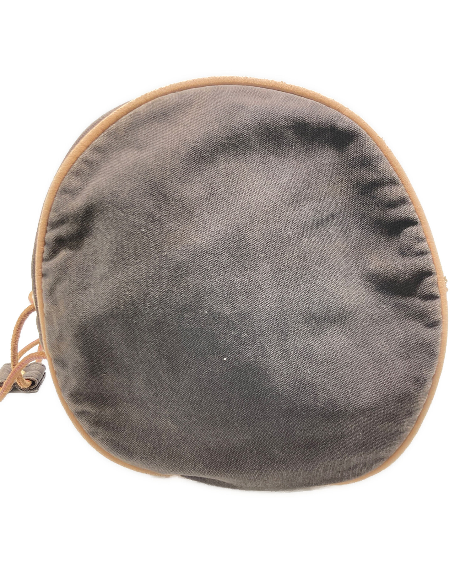HERMES エルメス 巾着 リュックサック ブラウン 中古・古着通販】HERMES (エルメス) 巾着キャンバスバッグ/ ポロション
