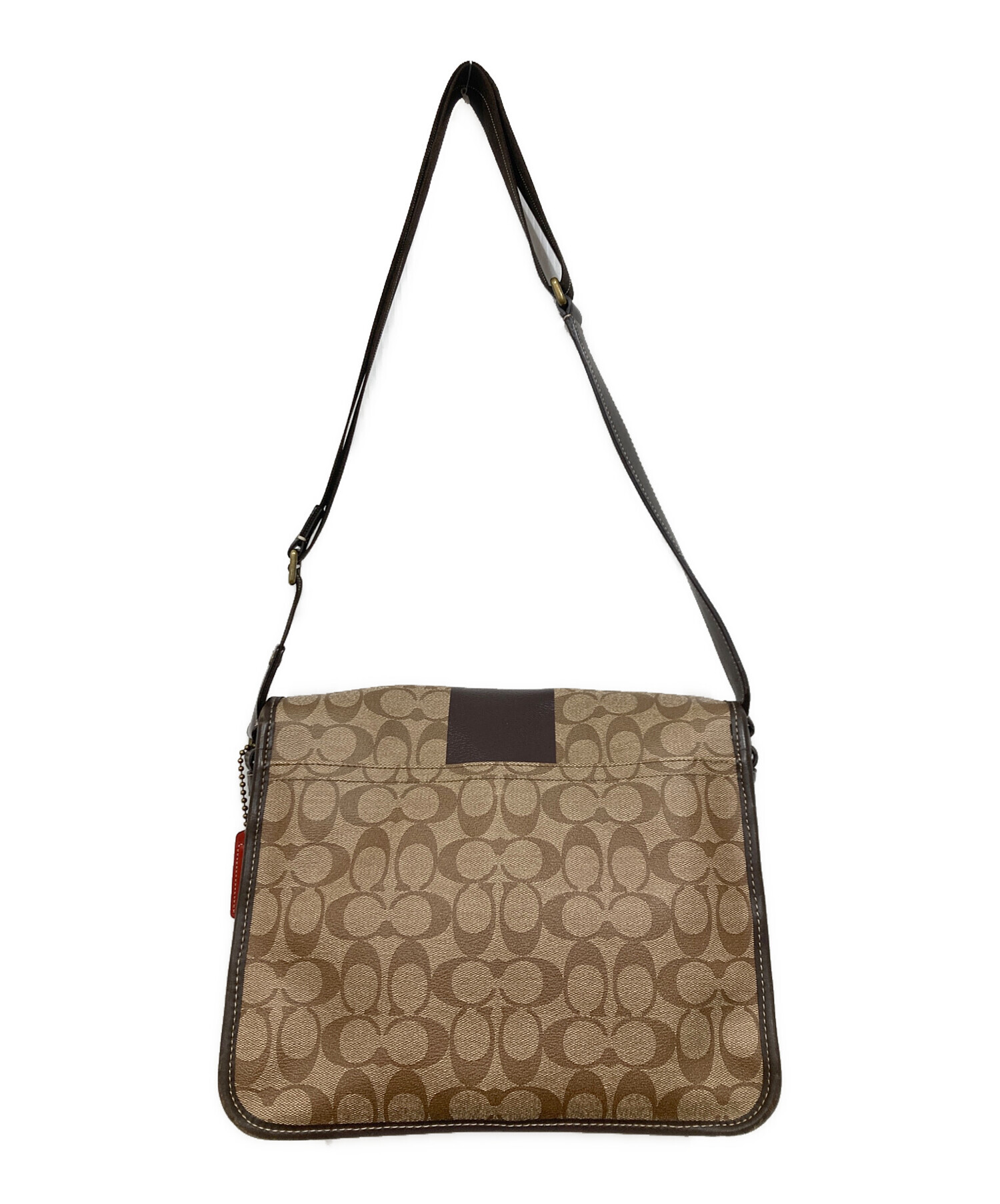 中古・古着通販】COACH (コーチ) ヘリテージショルダーバッグ ブラウン 