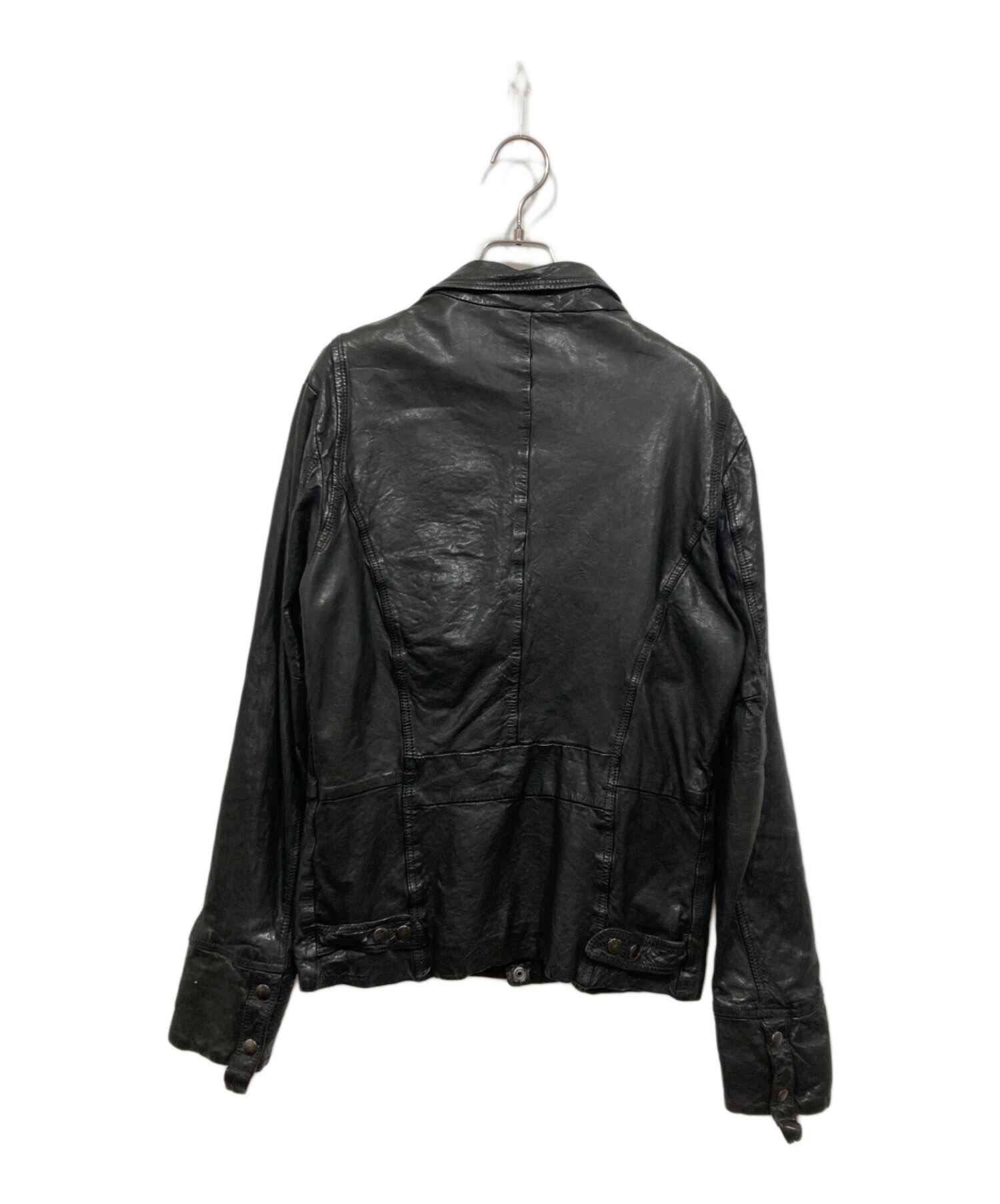 中古・古着通販】DIESEL (ディーゼル) ラムレザーライダースジャケット