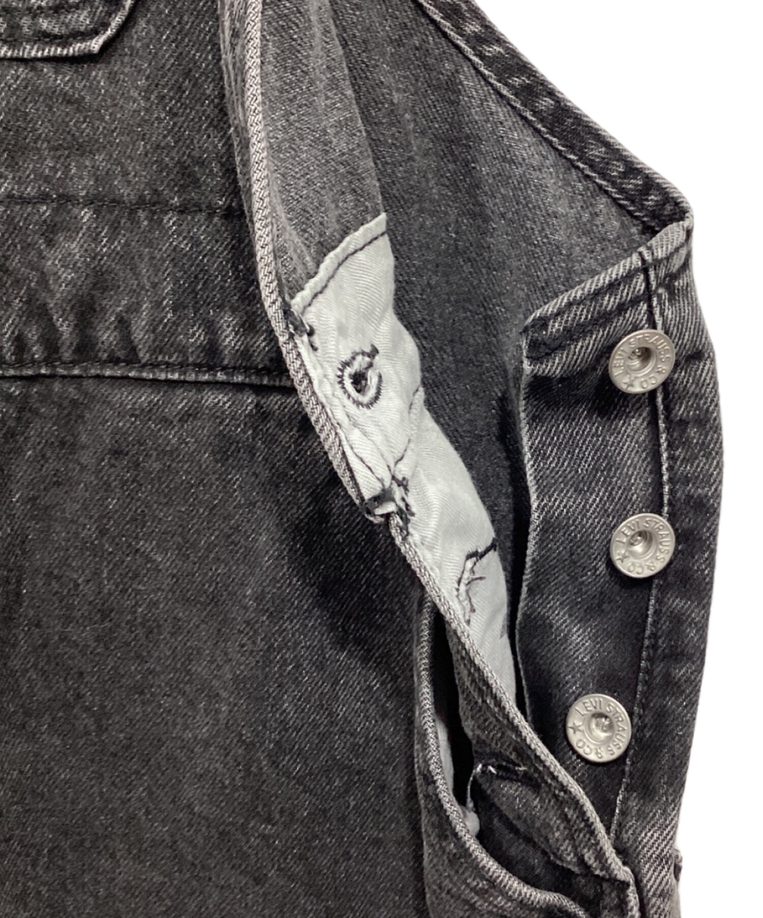 中古・古着通販】LEVI'S (リーバイス) ユーズド加工 ブラックデニム