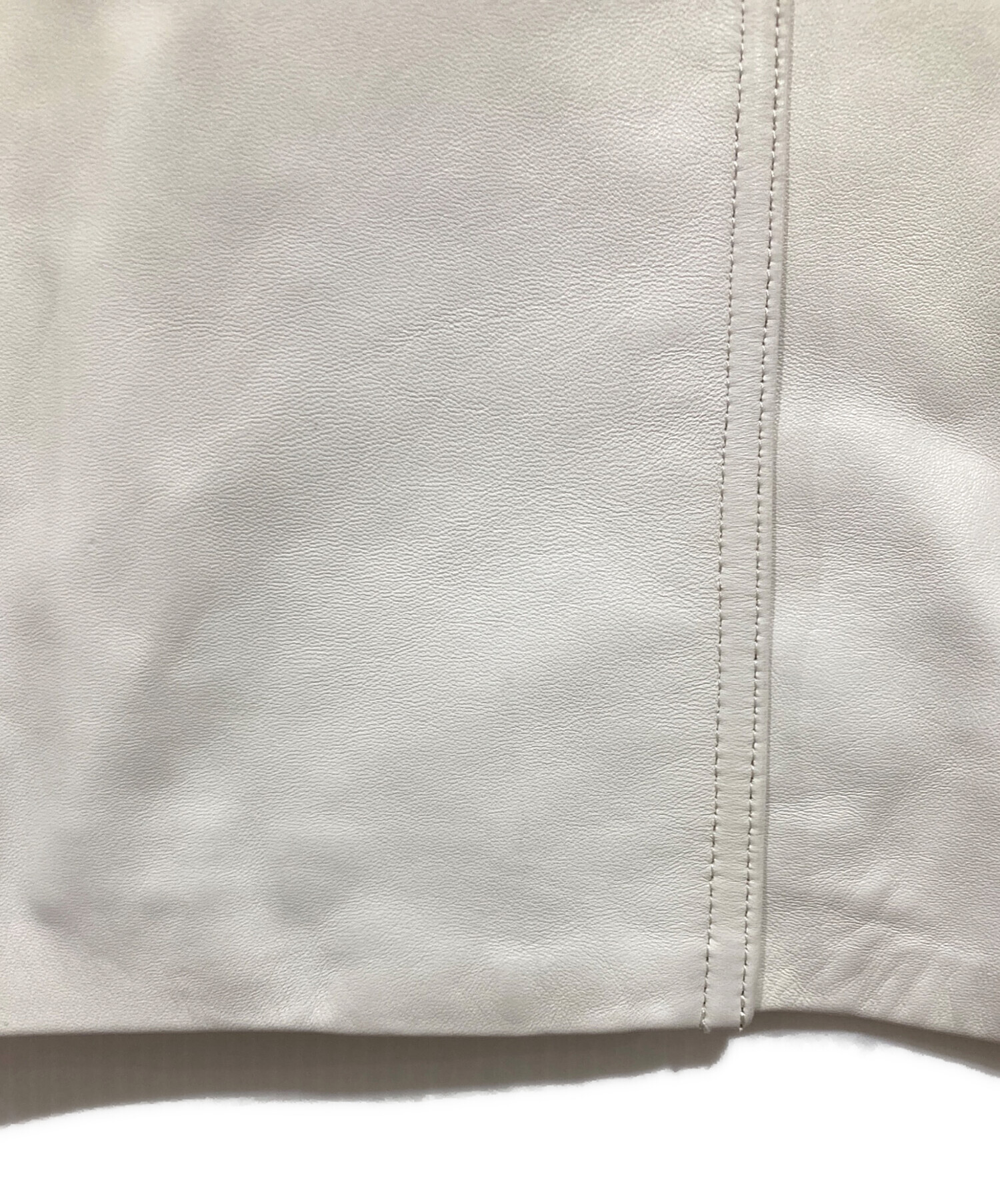中古・古着通販】BALMAIN (バルマン) ラムレザーコート ホワイト 