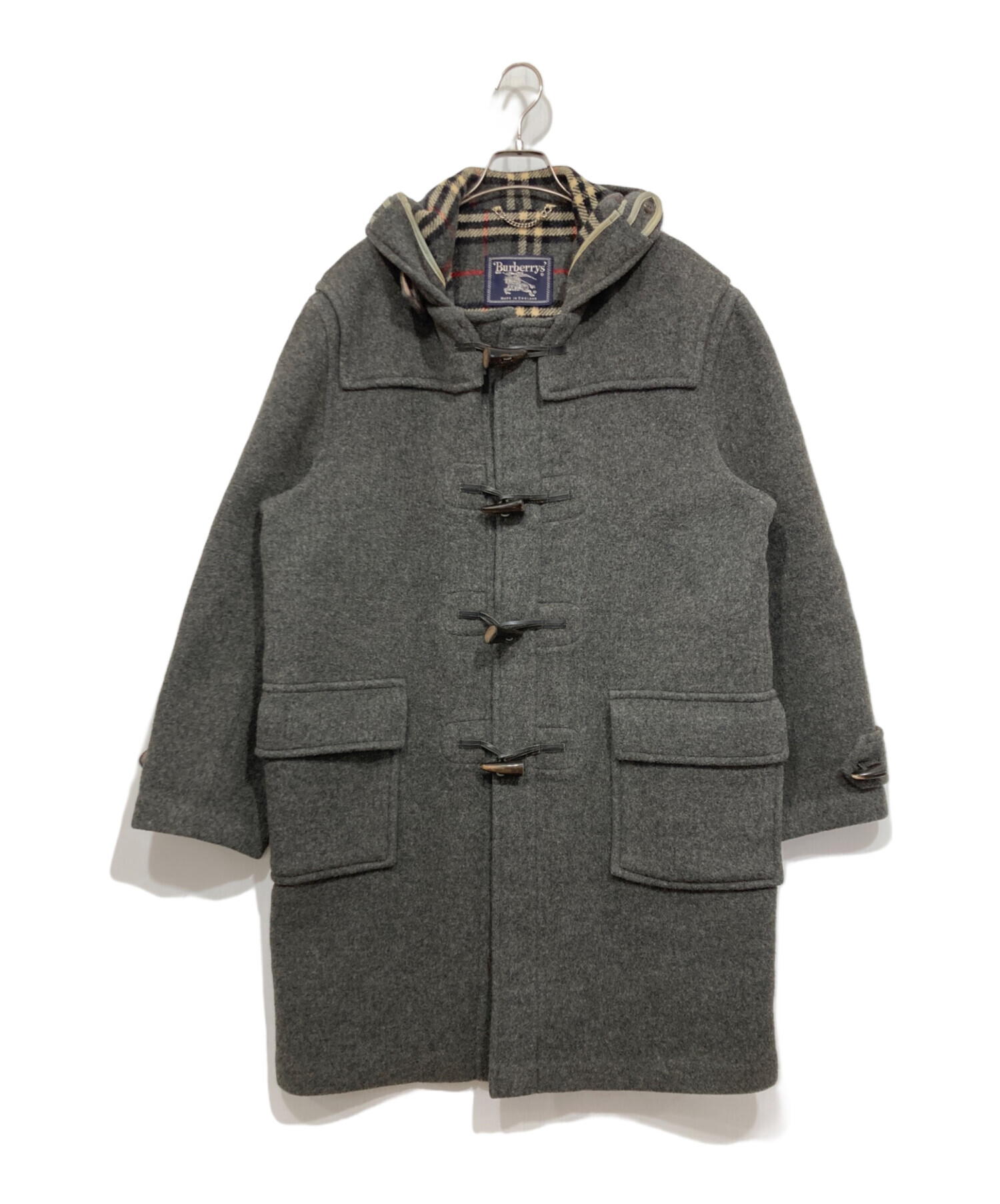 BURBERRY ダッフルコート 38 グレー 中古・古着通販】Burberry's (バーバリーズ) ロングダッフルコート