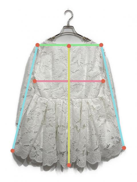 中古・古着通販】CADUNE (カデュネ) リーフレースチュニック ホワイト