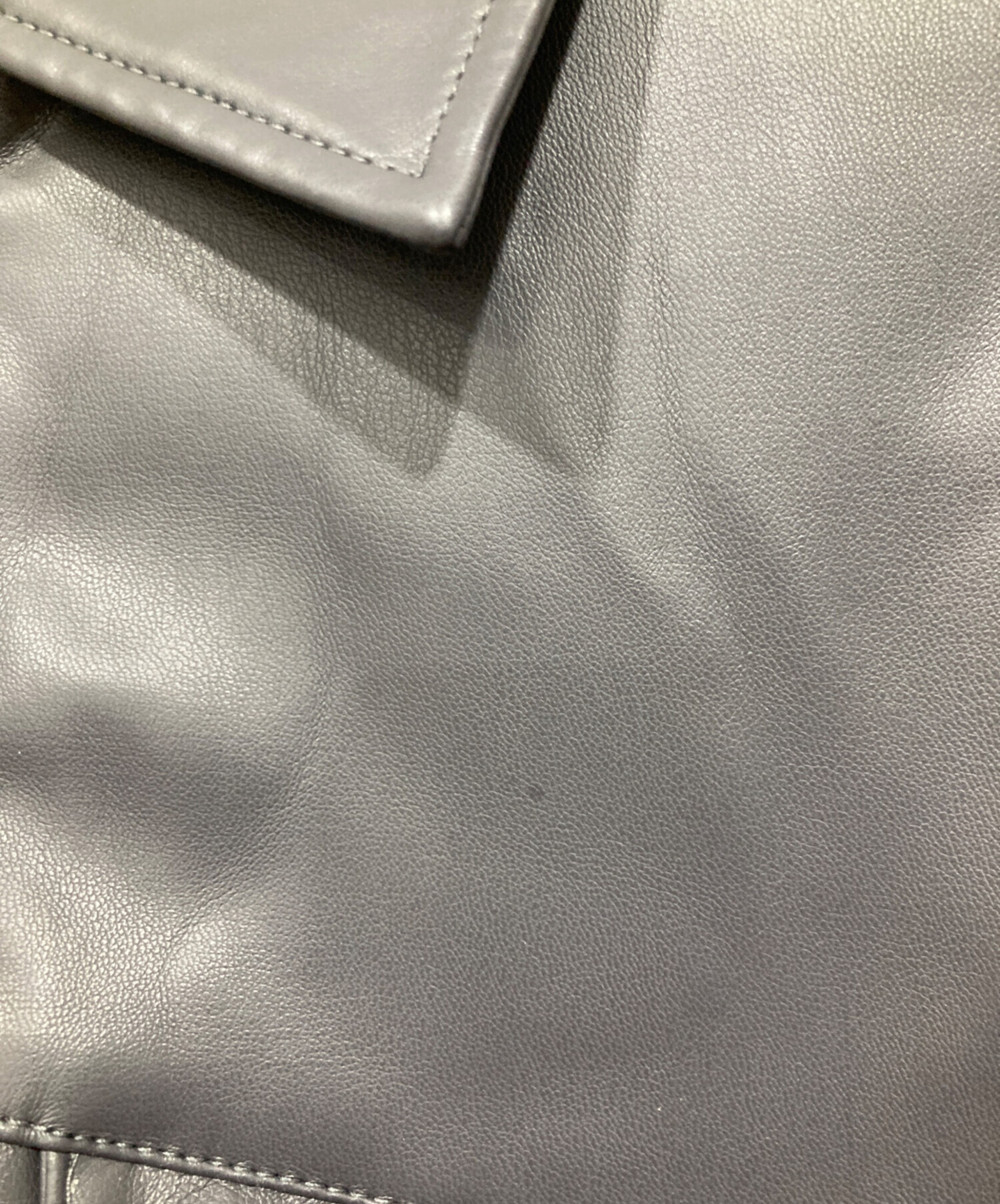 中古・古着通販】HARE (ハレ) フェイクレザージャケット グレー サイズ