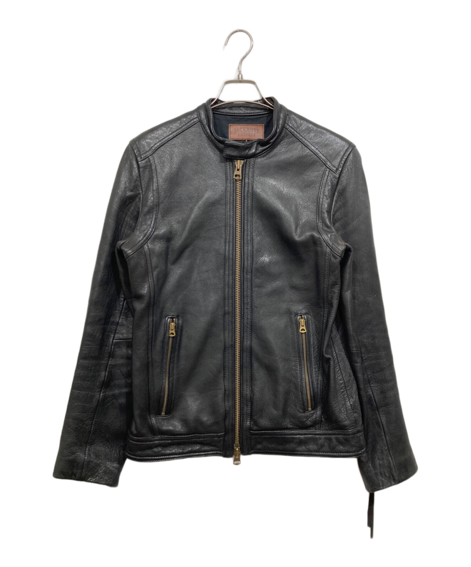 高品質 黒 山羊革 レザージャケット サイズ4 中古・古着通販】JACKROSE (ジャックローズ) 山羊レザージャケット