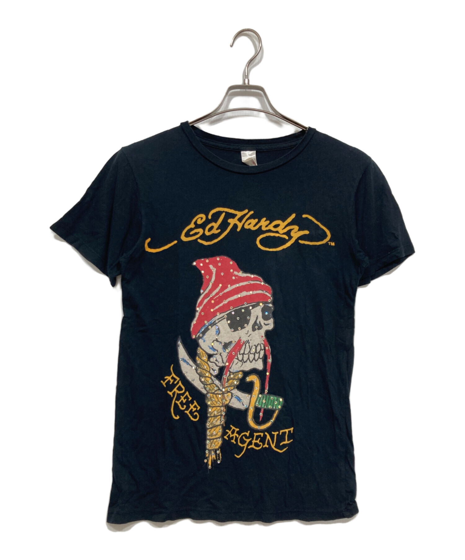 Ed Hardy ラインストーン Tシャツ 中古・古着通販】ED HARDY (エド ハーディー) ラインストーン