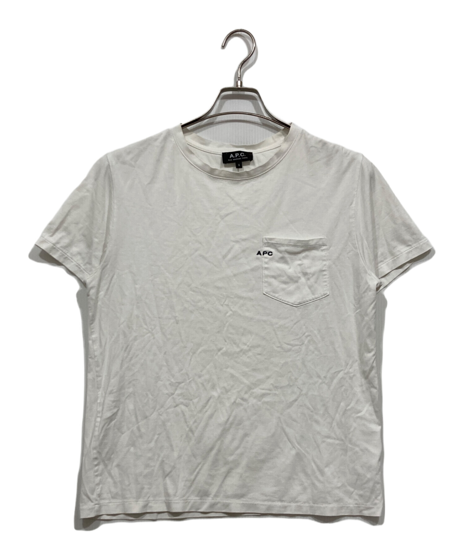 【新品・未使用　XL】A.P.C. Tシャツ ホワイト 中古・古着通販】A.P.C. (アーペーセー) ポケットTシャツ ホワイト