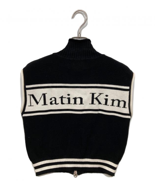 Matin Kim ニットベスト ブラック 中古・古着通販】Matin Kim (マーティン キム) ニットベスト ブラック