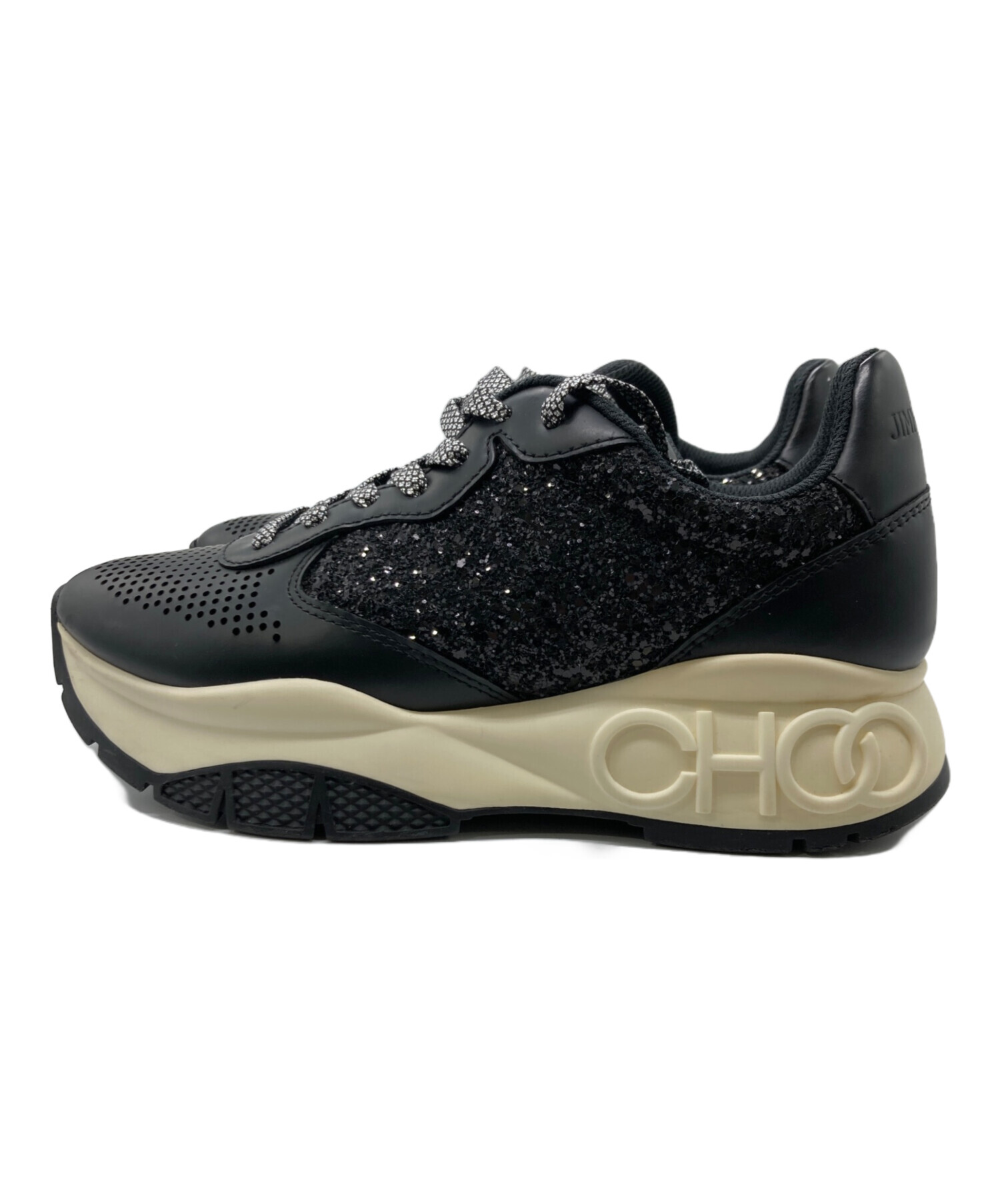 中古・古着通販】JIMMY CHOO (ジミーチュウ) 厚底グリッタースニーカー