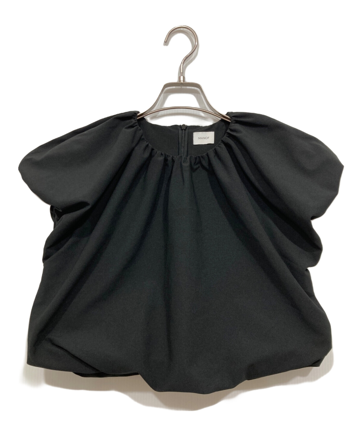 中古・古着通販】MANOF (マノフ) BALLOON CUT TOPS ブラック サイズ:F 