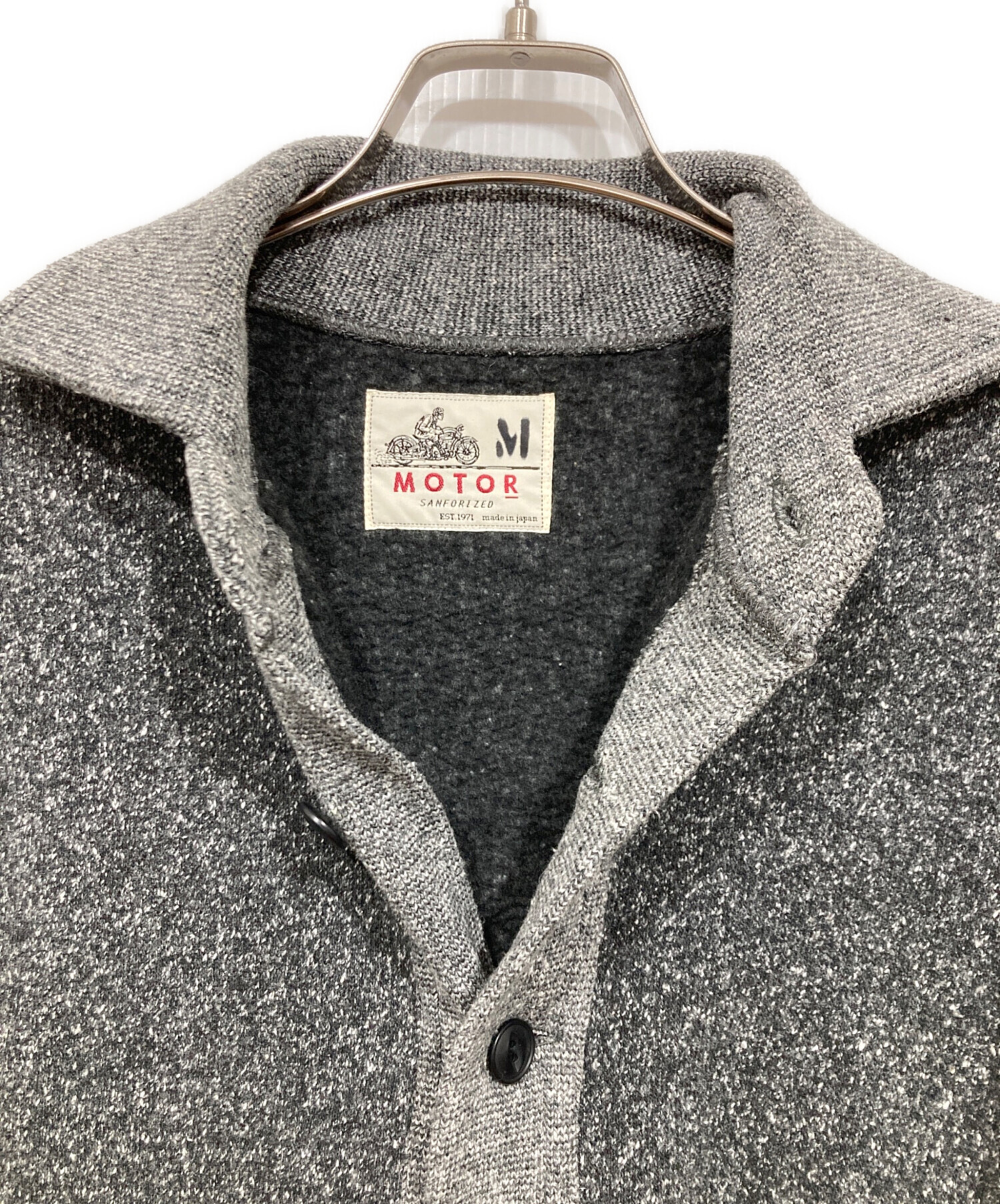 MOTO モト MOTOR VINTAGE スウェットカーディガン Mサイズ 中古・古着通販】MOTO MOTOR (モト モーター) 霜降りカーディガン
