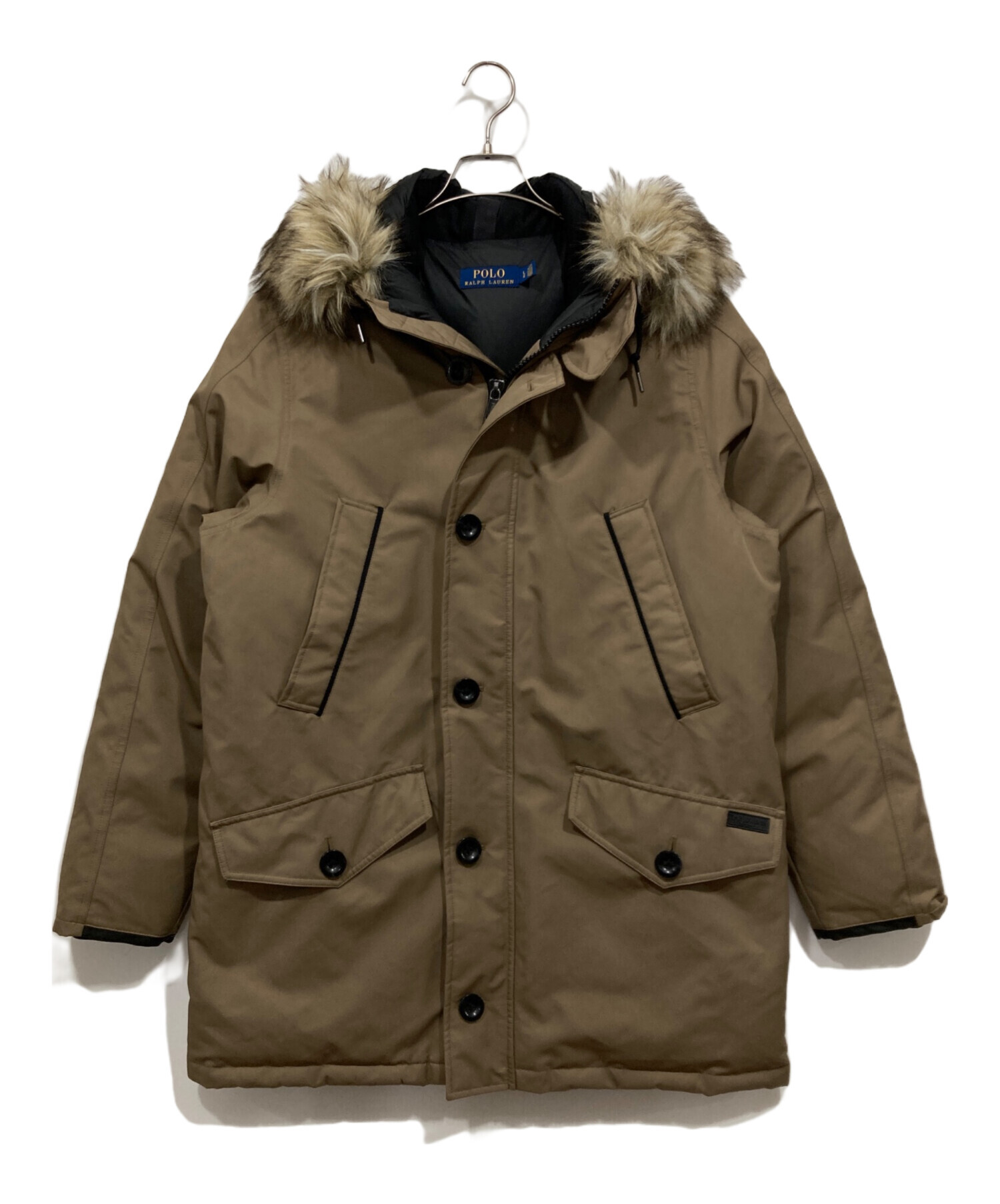 POLO RALPH LAUREN ベージュモッズコートキルティングコート付き 中古・古着通販】POLO RALPH LAUREN (ポロ・ラルフローレン) ダウン