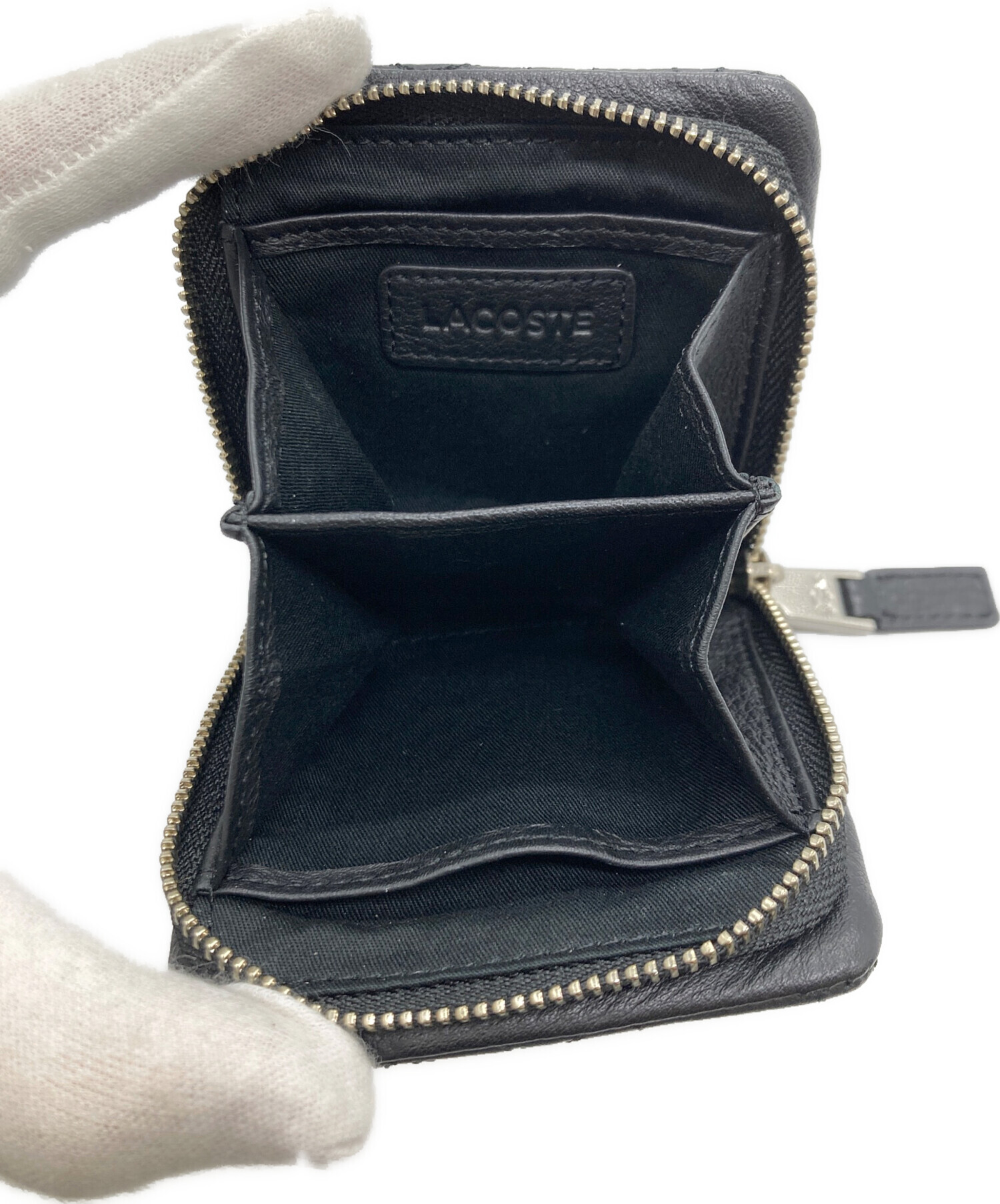 中古・古着通販】LACOSTE (ラコステ) ジップコインケース ブラック
