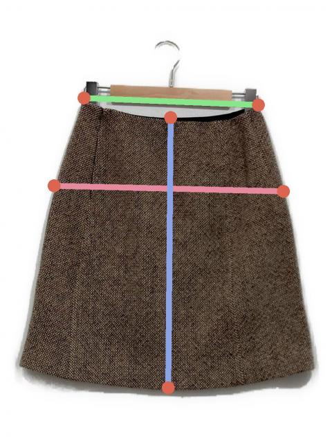 中古・古着通販】MIU MIU (ミュウミュウ) ウールスカート ベージュ