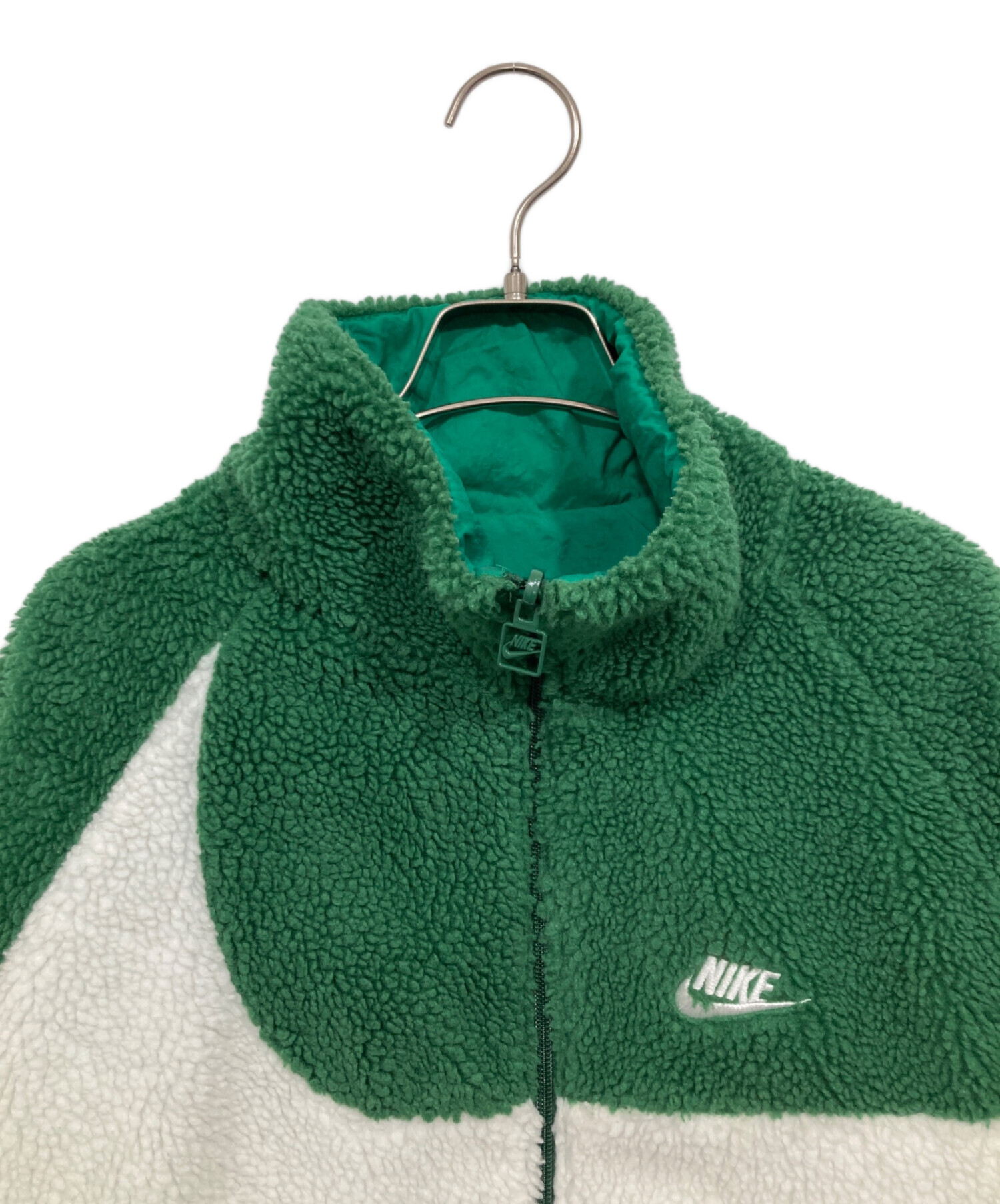中古・古着通販】NIKE (ナイキ) リバーシブルボアジャケット グリーン