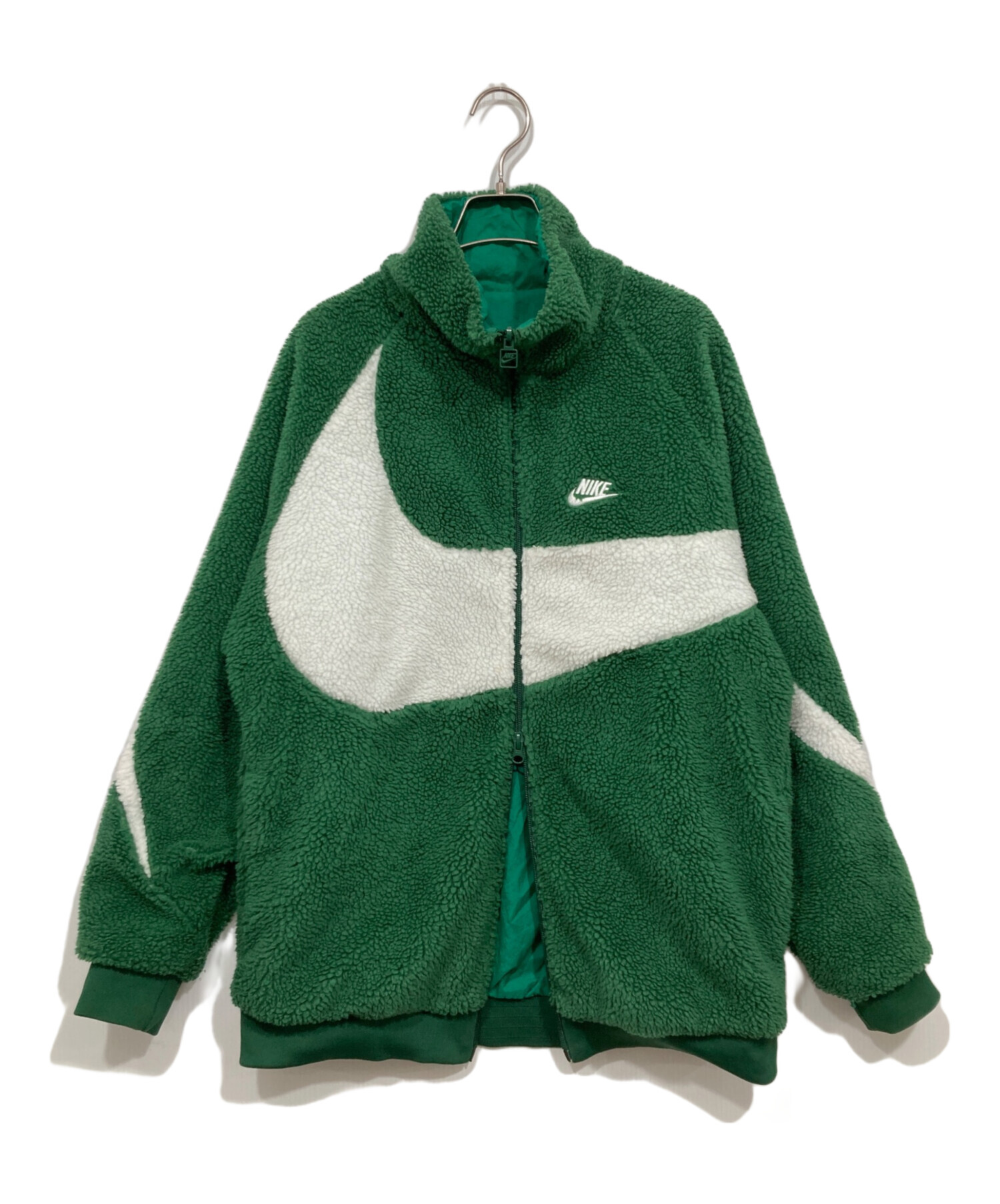 中古・古着通販】NIKE (ナイキ) リバーシブルボアジャケット グリーン