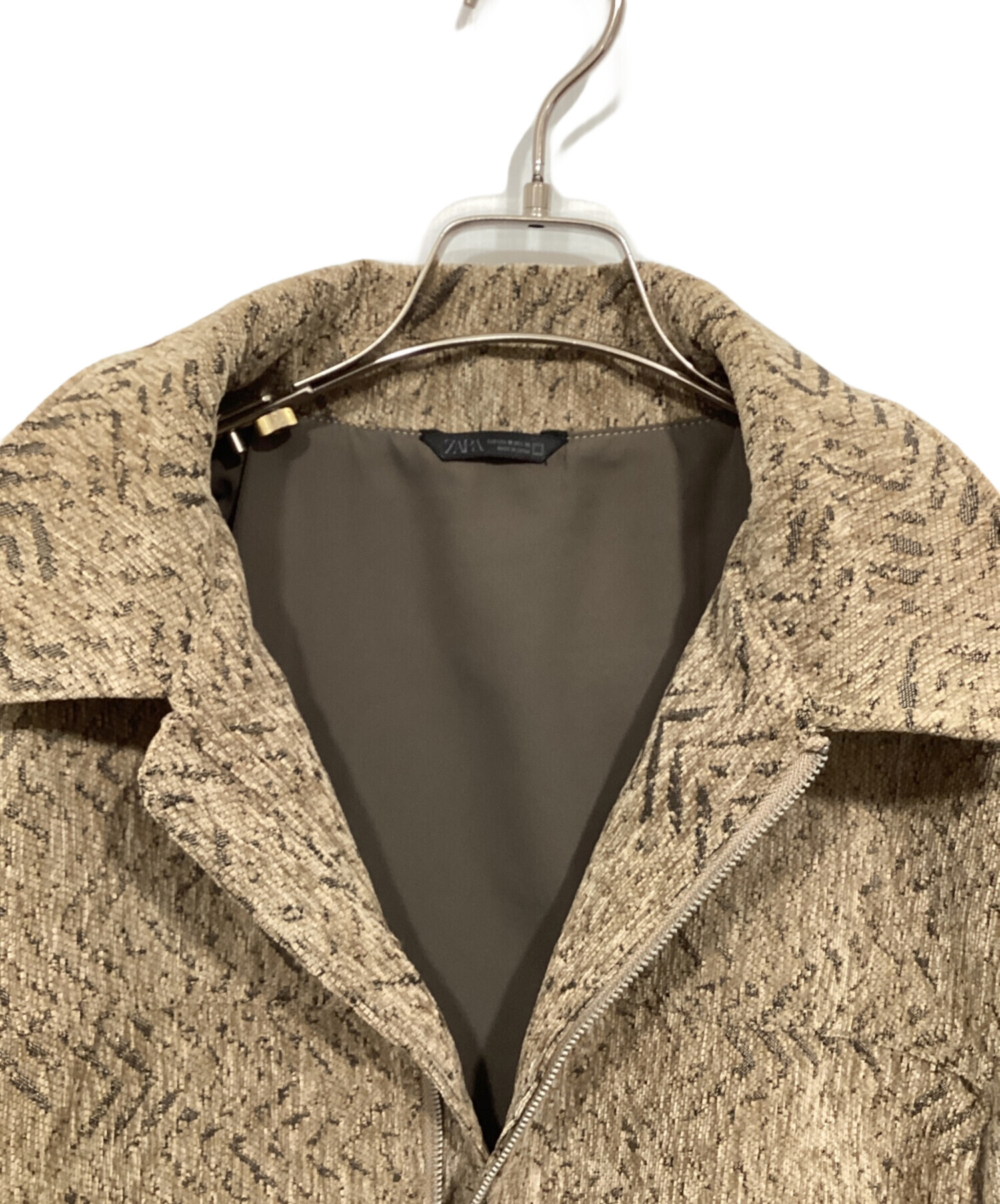 中古・古着通販】ZARA (ザラ) ジップアップジャケット ベージュ サイズ 