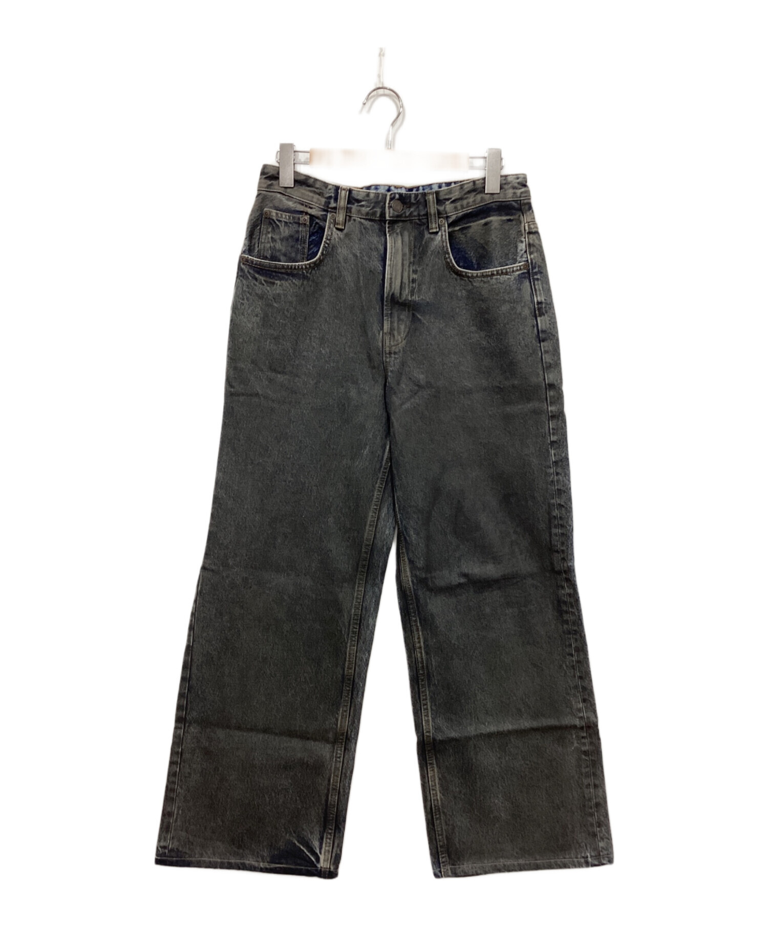中古・古着通販】ZARA (ザラ) コーティングデニムパンツ グレー サイズ