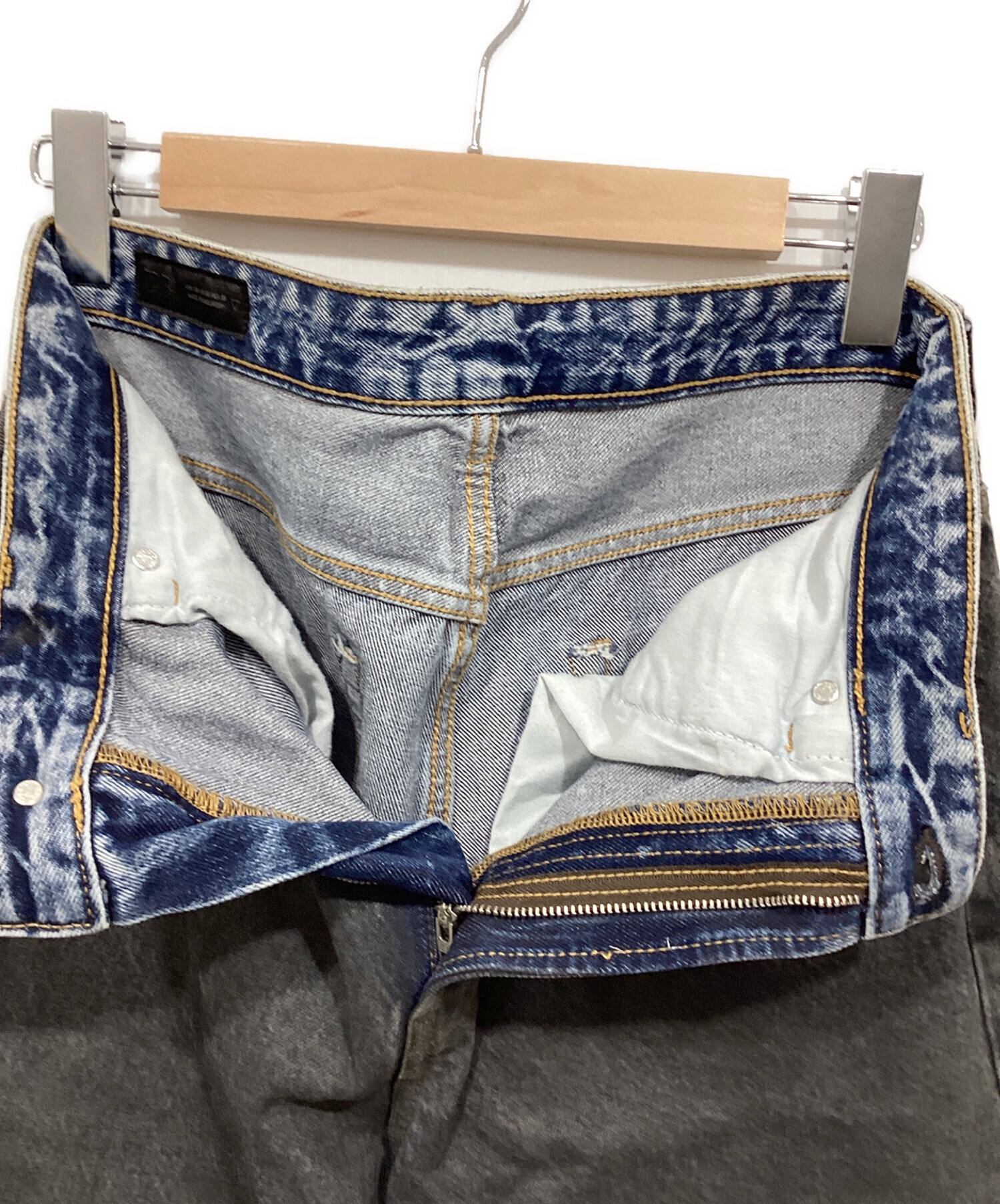 中古・古着通販】ZARA (ザラ) コーティングデニムパンツ グレー サイズ