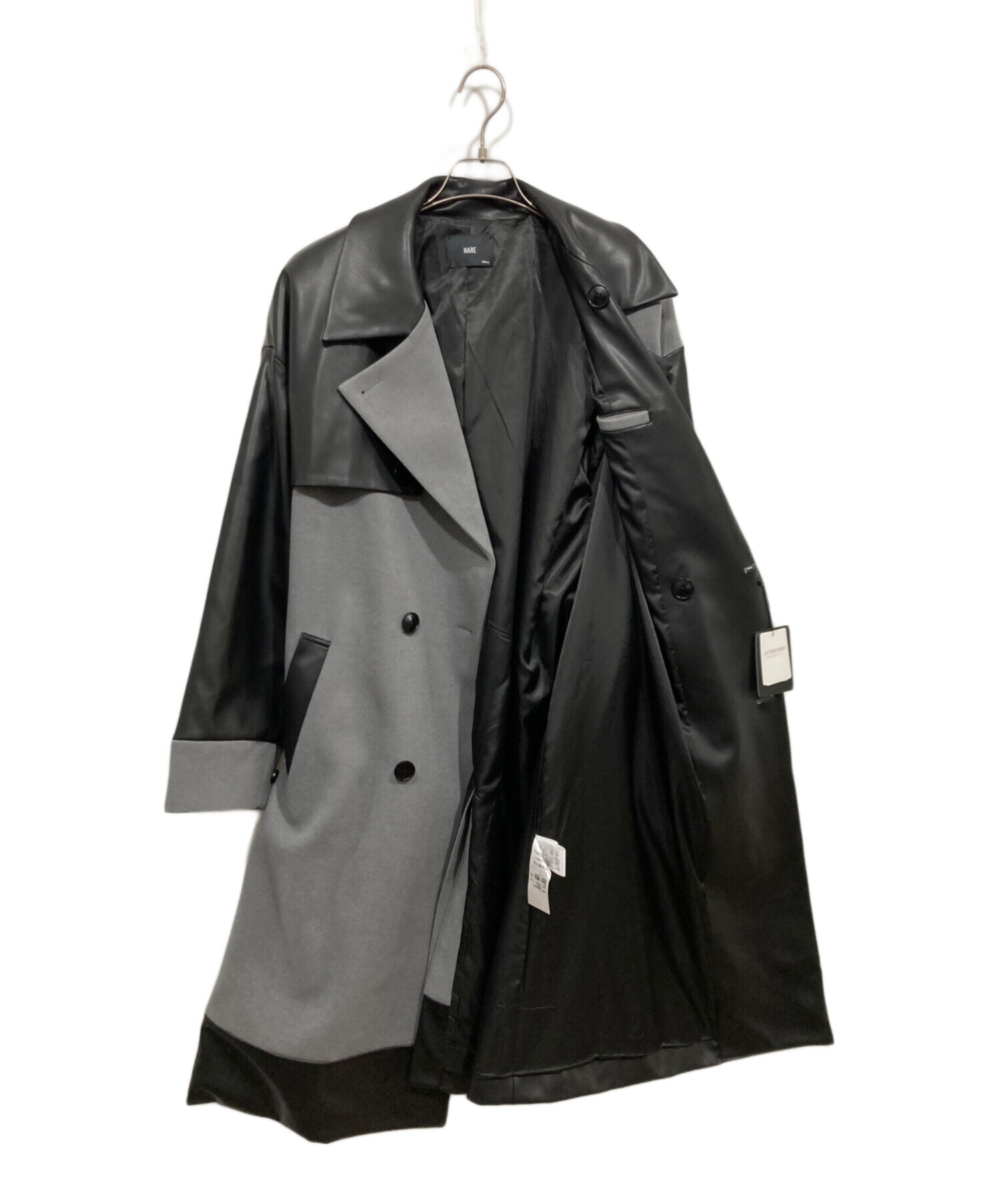 中古・古着通販】HARE (ハレ) フェイクレザー 切替し オーバーサイズ