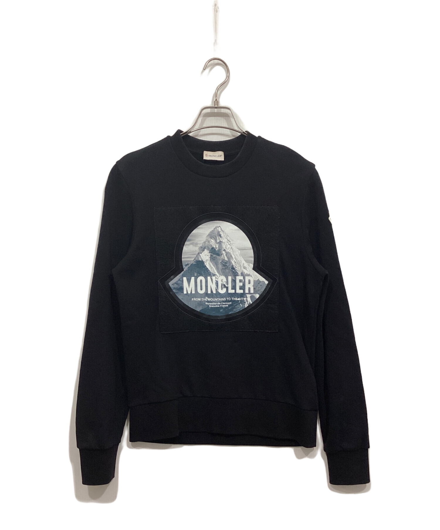 専用MONCLER モンクレール ロゴ装飾クルーネック スウェット 中古・古着通販】MONCLER (モンクレール) MAGLIA GIROCOLLO/ロゴクルー