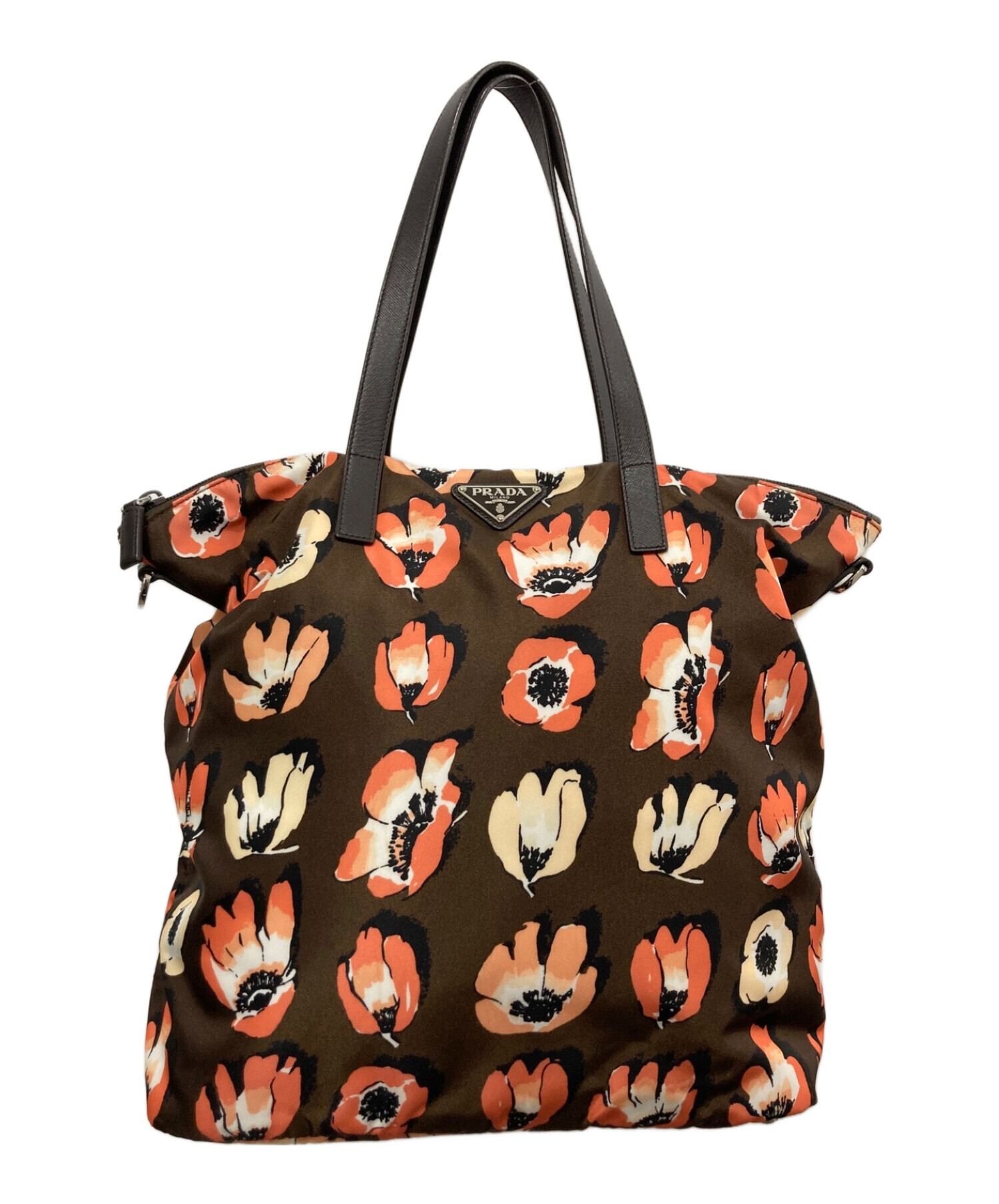 中古・古着通販】PRADA (プラダ) フラワーモチーフトートバッグ 