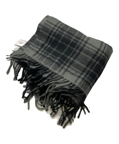 中古・古着通販】COACH (コーチ) チェックマフラー グレー 未使用品