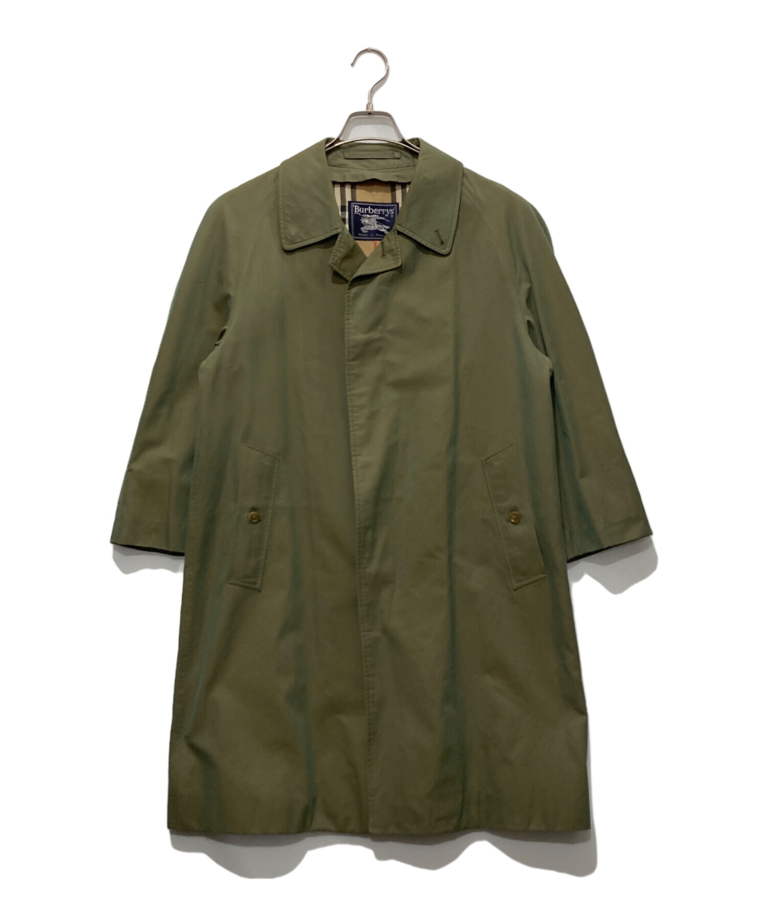 Burberrys ステンカラーコート オリーブ　超美品 BURBERRY(バーバリー) ステンカラーコート カーキ｜【公式