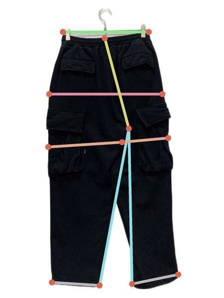 中古・古着通販】KEBOZ (ケボズ) スウェットカーゴパンツ ブラック