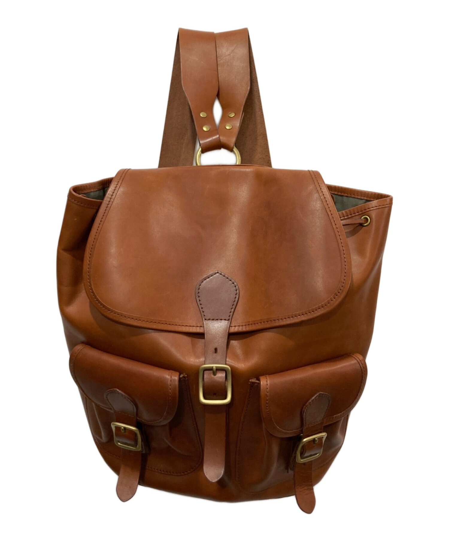 中古・古着通販】SLOW (スロウ) DOUBLE OIL RUCKSACK ブラウン