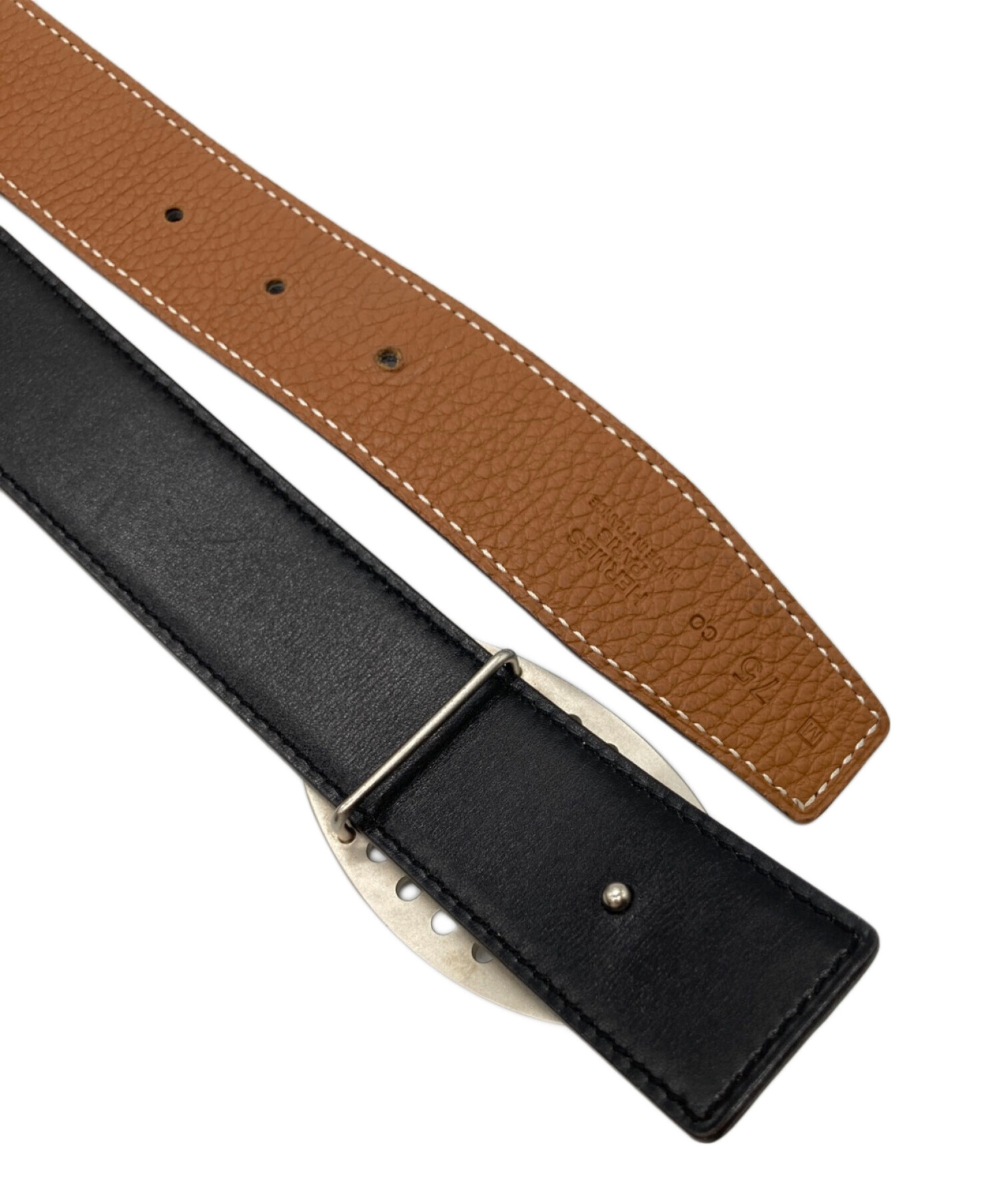 中古・古着通販】HERMES (エルメス) エヴリンオーバルベルト ブラウン 