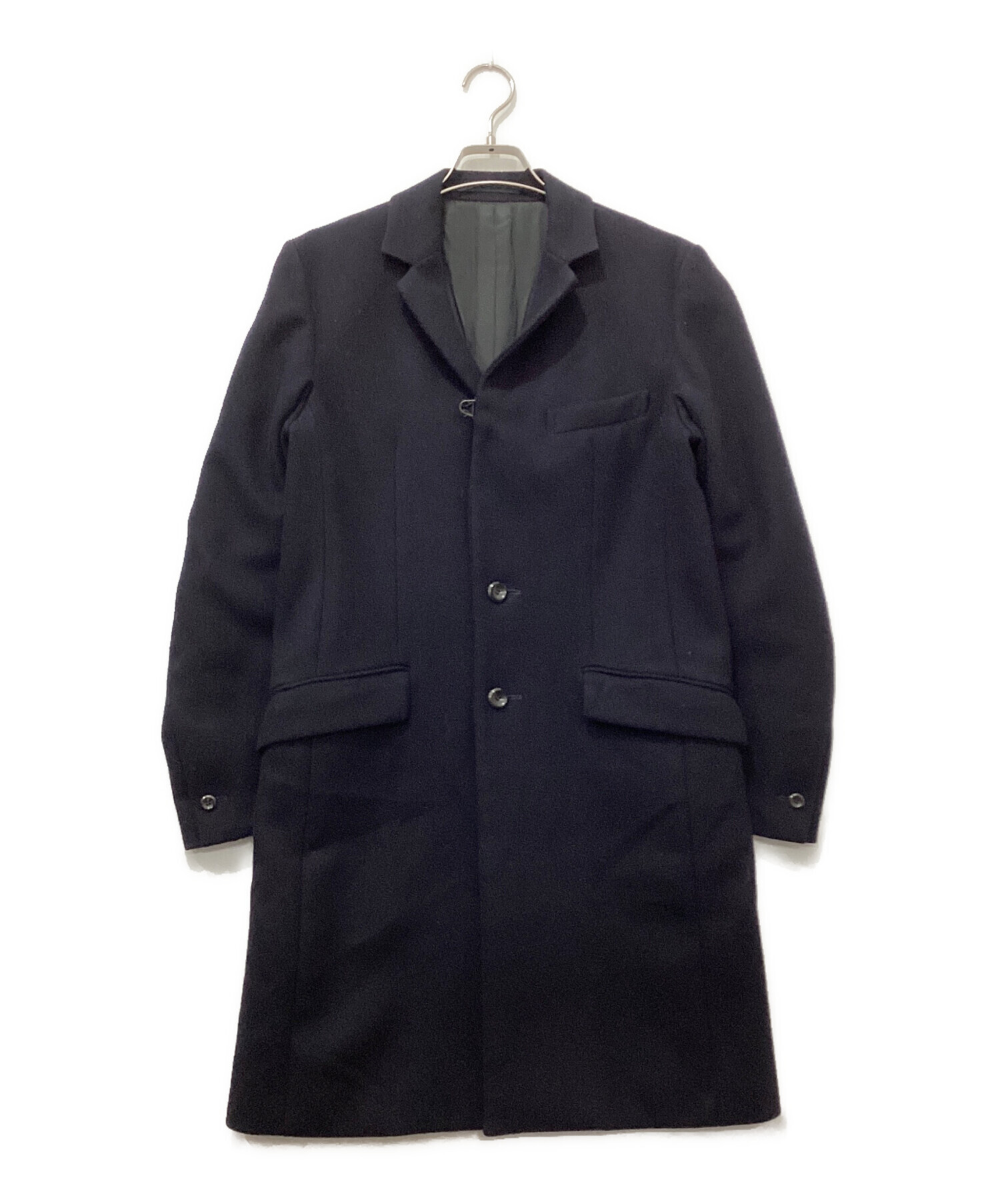 【まさ】アタッチメント チェスターコート　サイズ1 ATTACHMENT ネイビー チェスターコート サイズ:1